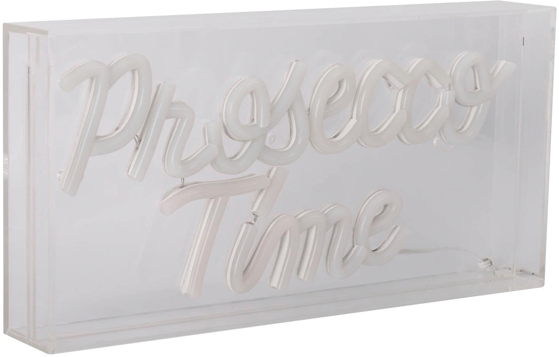 näve LED Dekolicht »PROSECCO TIME« LED-Modul 1 Stk. blau | rot Schriftzug beleuchtet blau rot, Tisch- Wandfunktion, transparent, USB