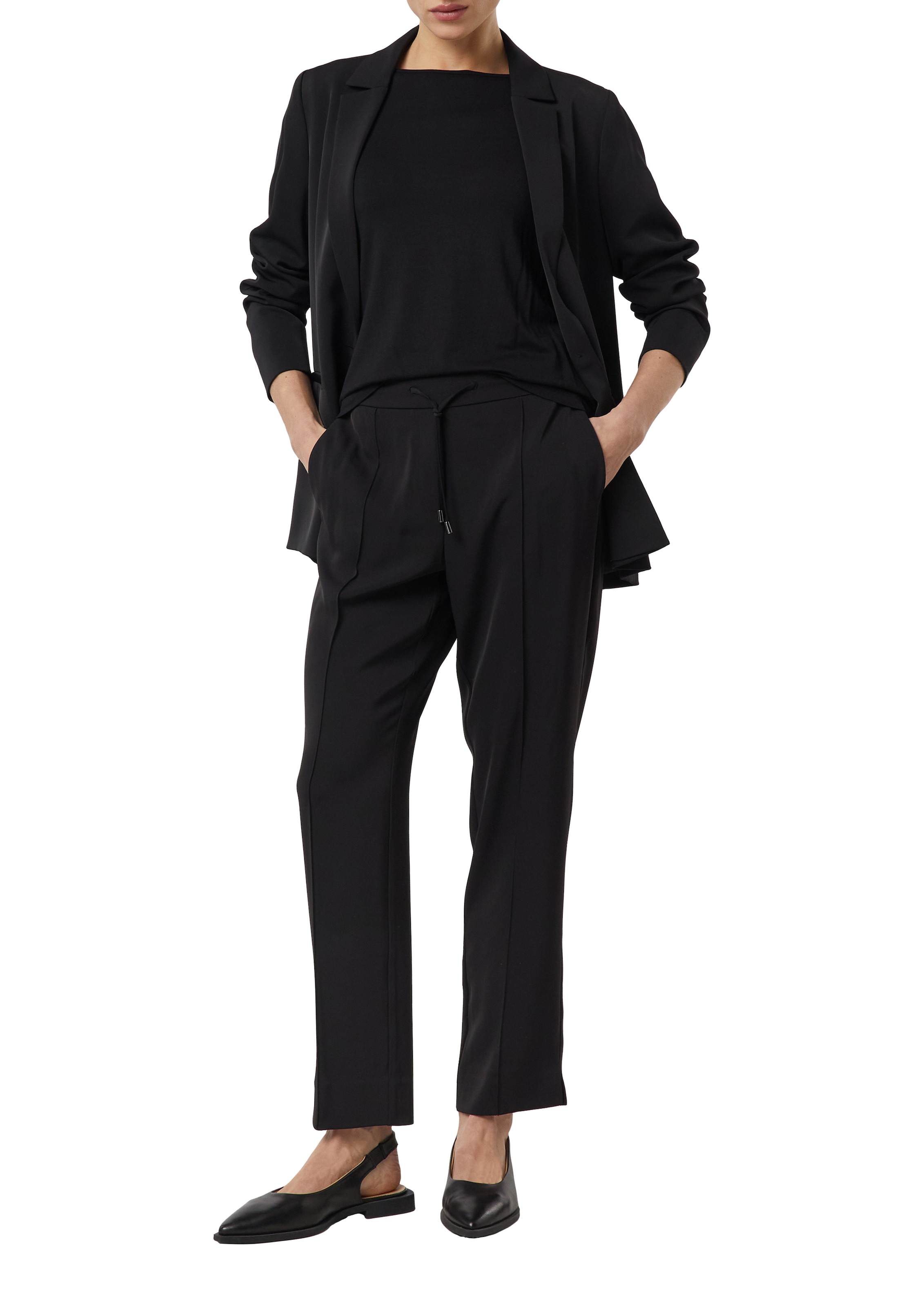 Comma Stoffhose  mit Gummizug und Kordelzug