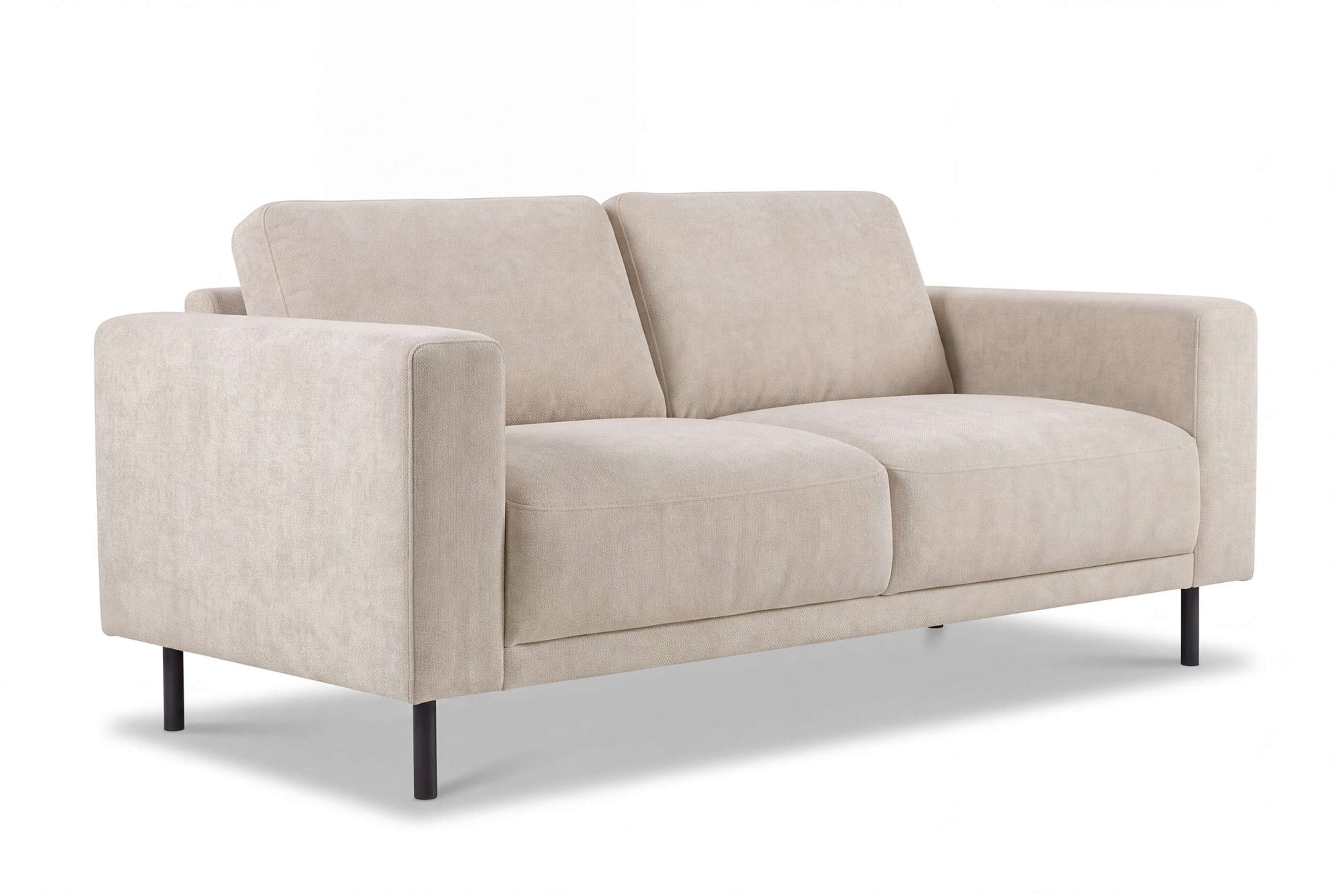 OTTO home 2,5-Sitzer »Sveeva, Kompaktsofa, B.183 cm, schwarze Metallfüße« langlebiger Strukturstoff, mit Wellenunterfederung, viele Farben