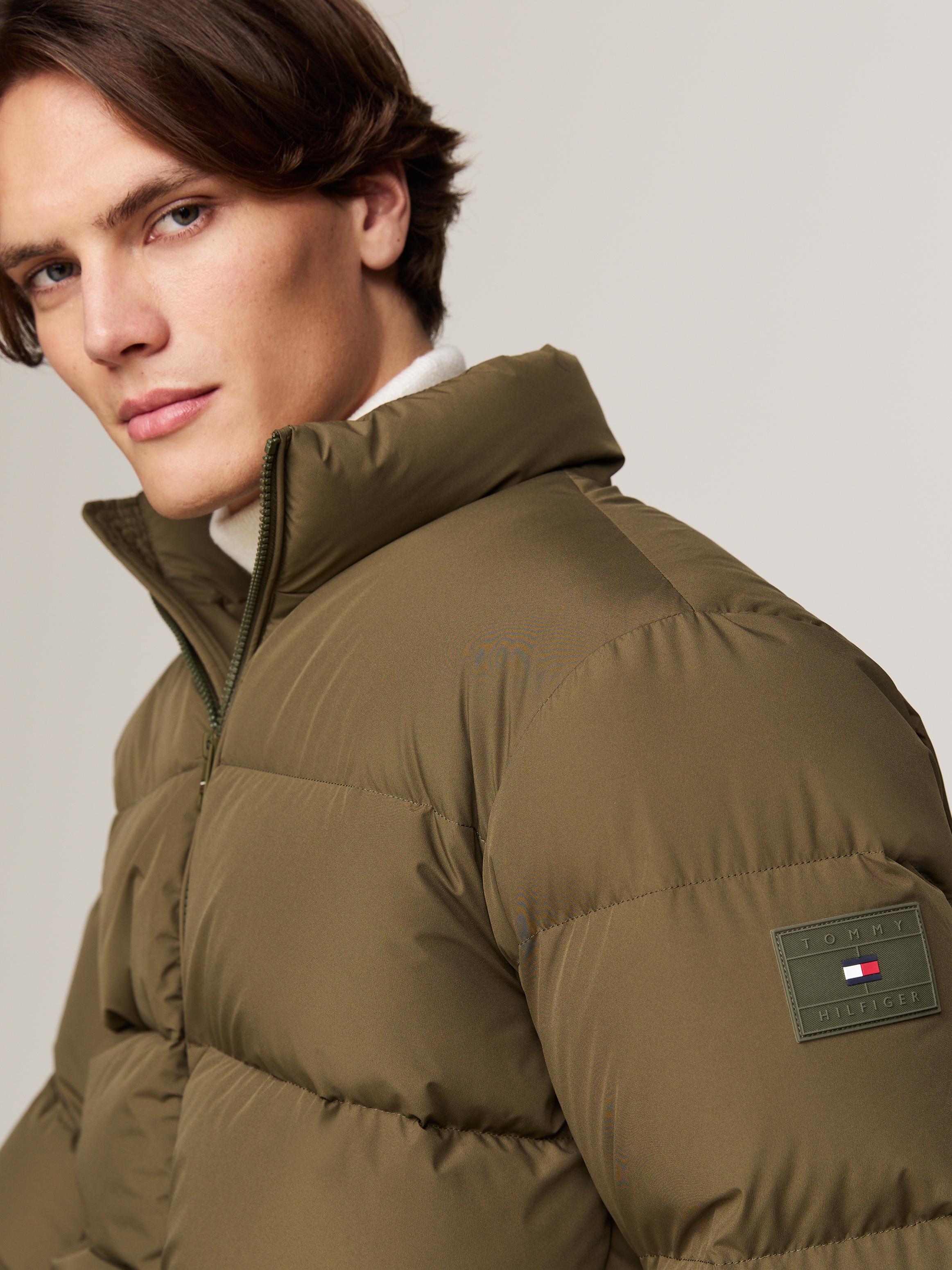 Tommy Hilfiger Steppjacke »DOWN PUFFER JACKET«, ohne Kapuze