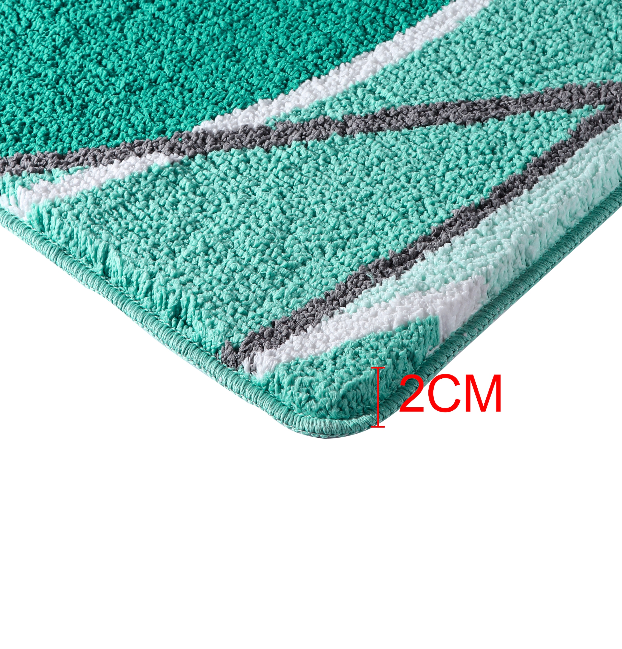 OTTO home Badematte »Juna mit Muster, Badvorleger, Badezimmer Teppich, Duschvorleger« Höhe 20 mm rutschhemmend beschichtet strapazierfähig besonders weich, Design, Badematten, Badteppich