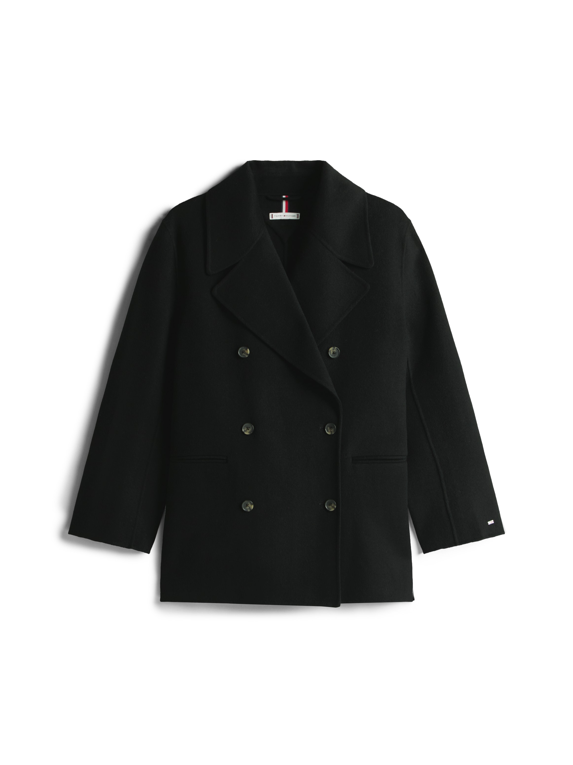 Tommy Hilfiger Kurzmantel »DF WOOL BLEND REG PEACOAT«, aus reiner Wolle