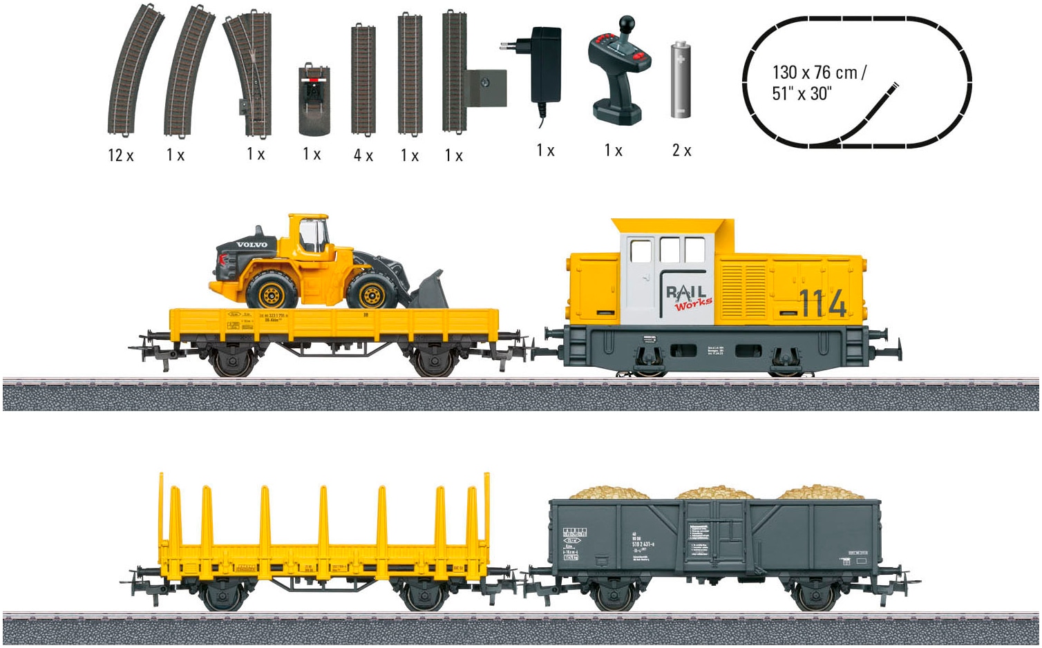 Märklin Modelleisenbahn-Set »Märklin Start up - Startpackung Baustelle - 29188«, (Set), Made in Europe