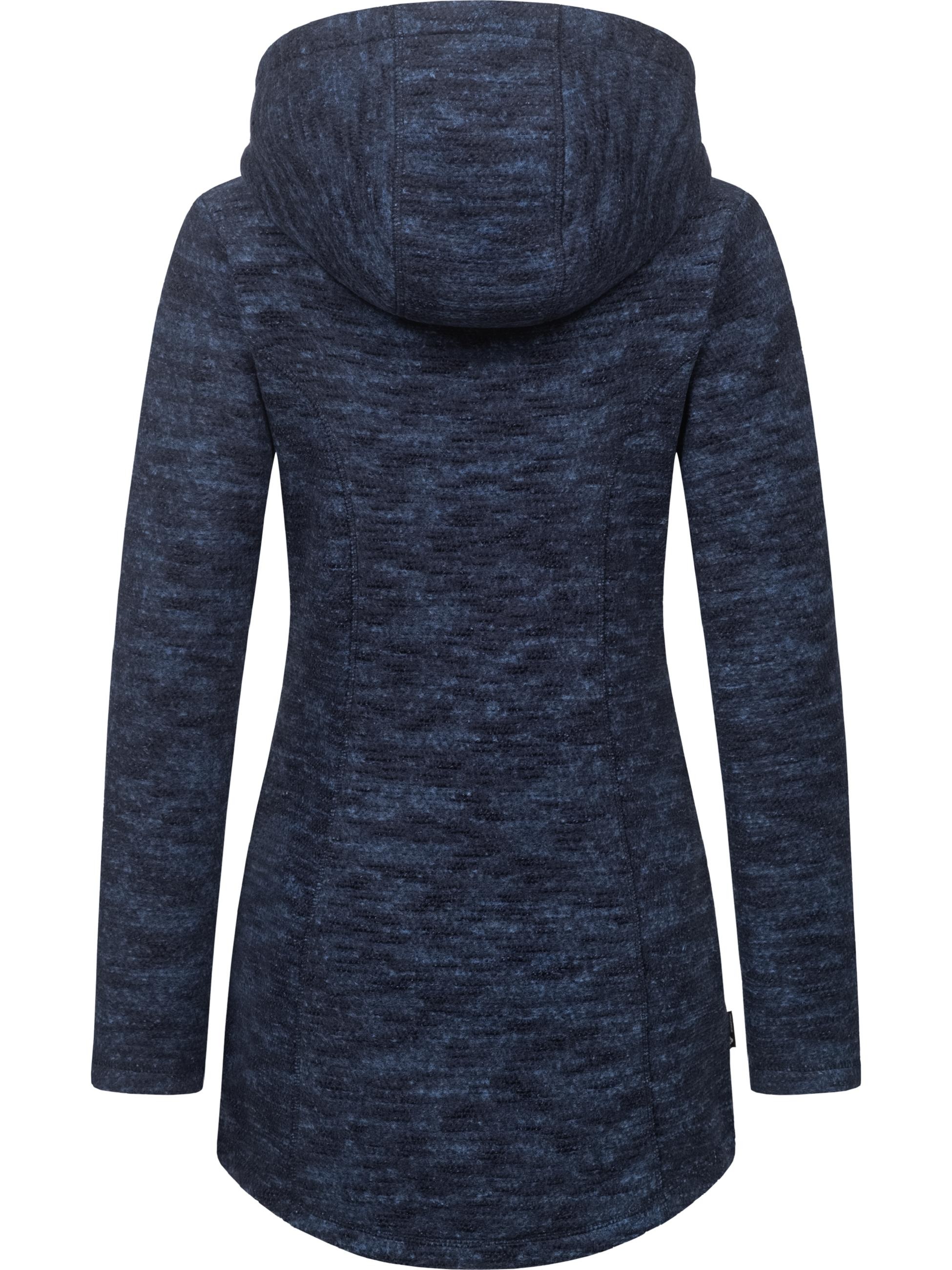 Ragwear Kapuzensweatjacke »Longstrickjacke Leysha Melange«