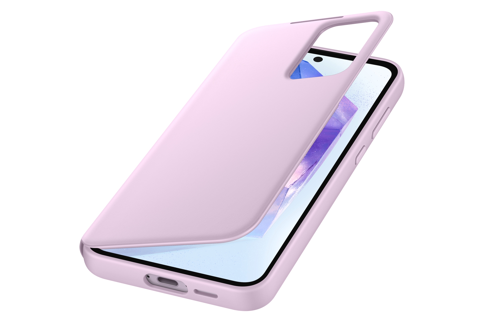 Samsung Handyhülle »Smart View Wallet Case für Samsung Galaxy A55«, Backcover, Schutzhülle, Handyschutzhülle, Case, Schutzcase, stoßfest