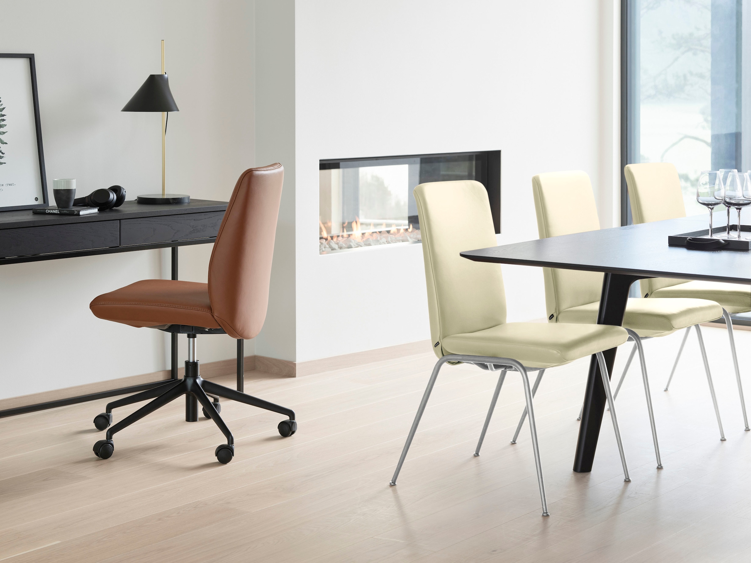 Stressless® Polsterstuhl »Laurel«, Leder PALOMA, Low Back, Größe L, mit Beinen aus Stahl in Chrom glänzend
