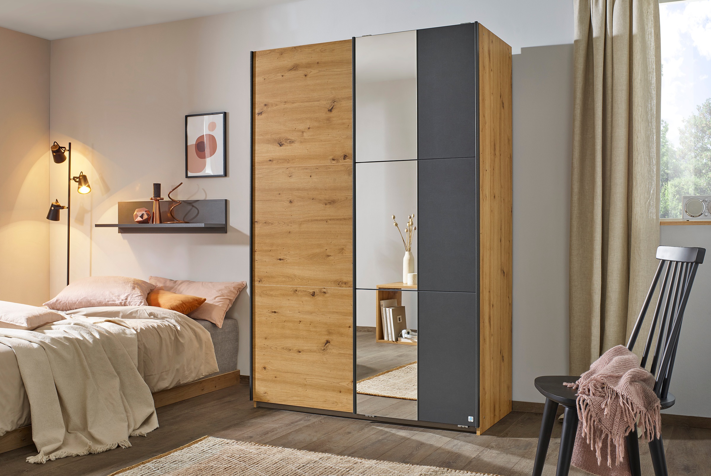 rauch Schwebetürenschrank »Kleiderschrank Schrank Garderobe Wäscheschrank DRAX«, optional mit Spiegel MADE IN GERMANY