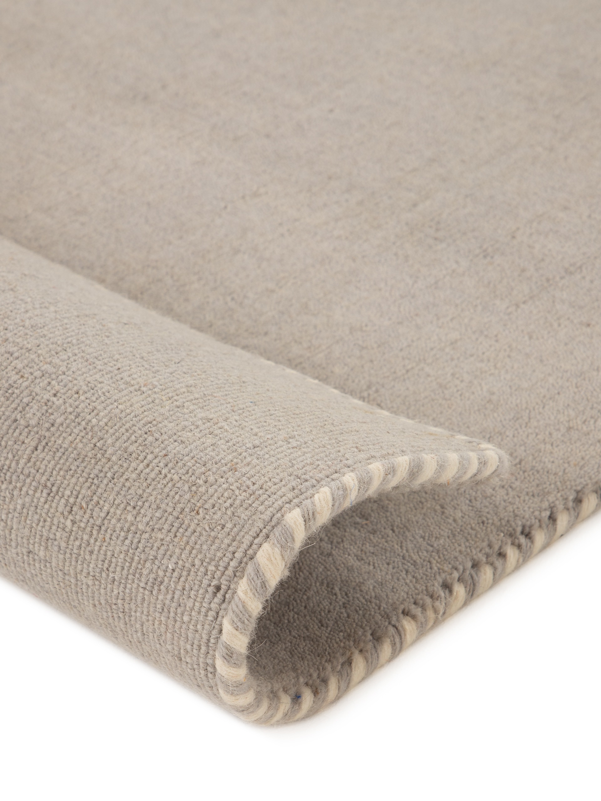 carpetfine Wollteppich »Gabbeh Lola Uni«, rechteckig, 14 mm Höhe, mit natürlichem Pflanzenmaterial von Hand gewebt, auch in Rund