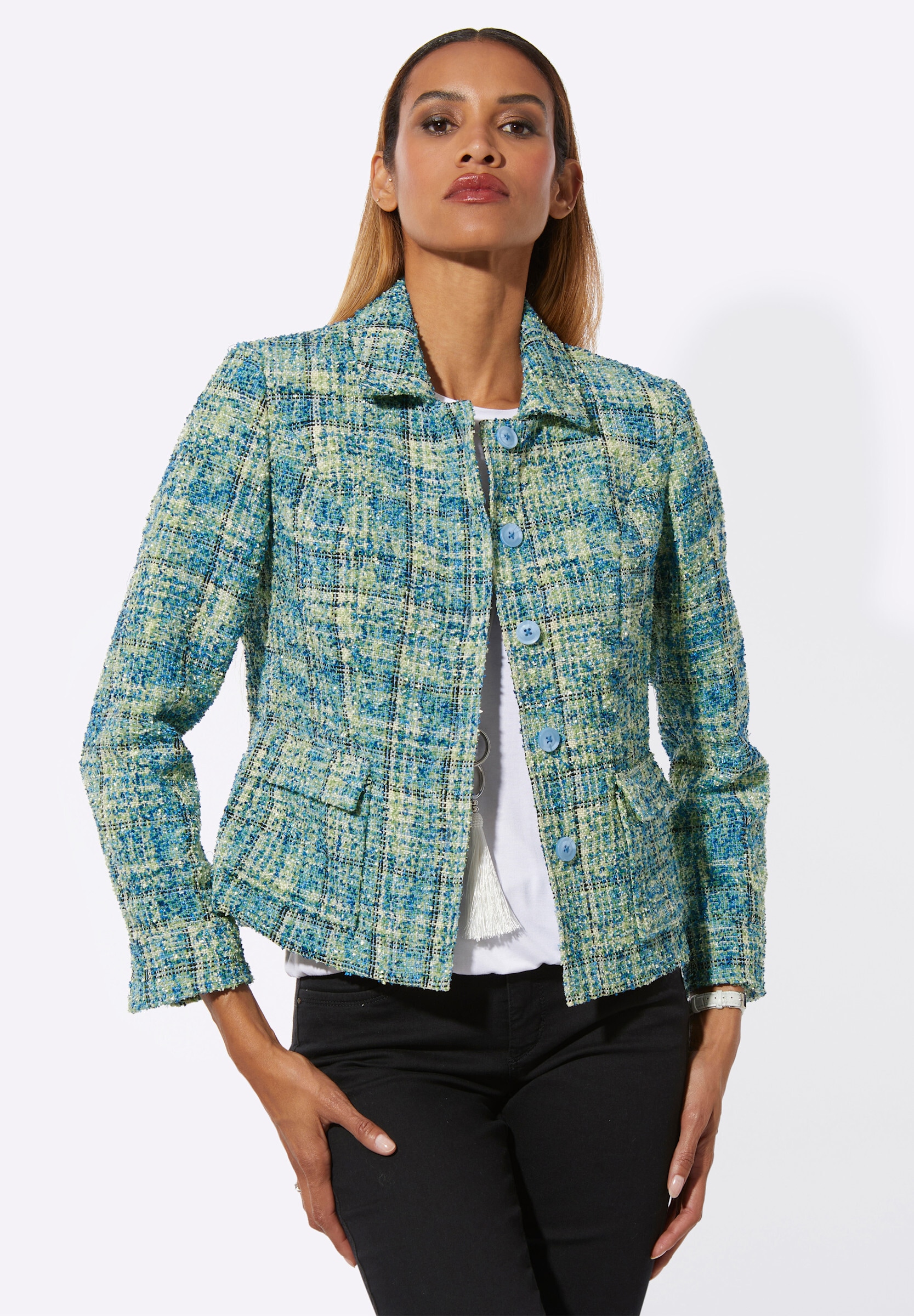 creation L Blusenblazer »Bouclé-Blazer Bouclé-Blazer«