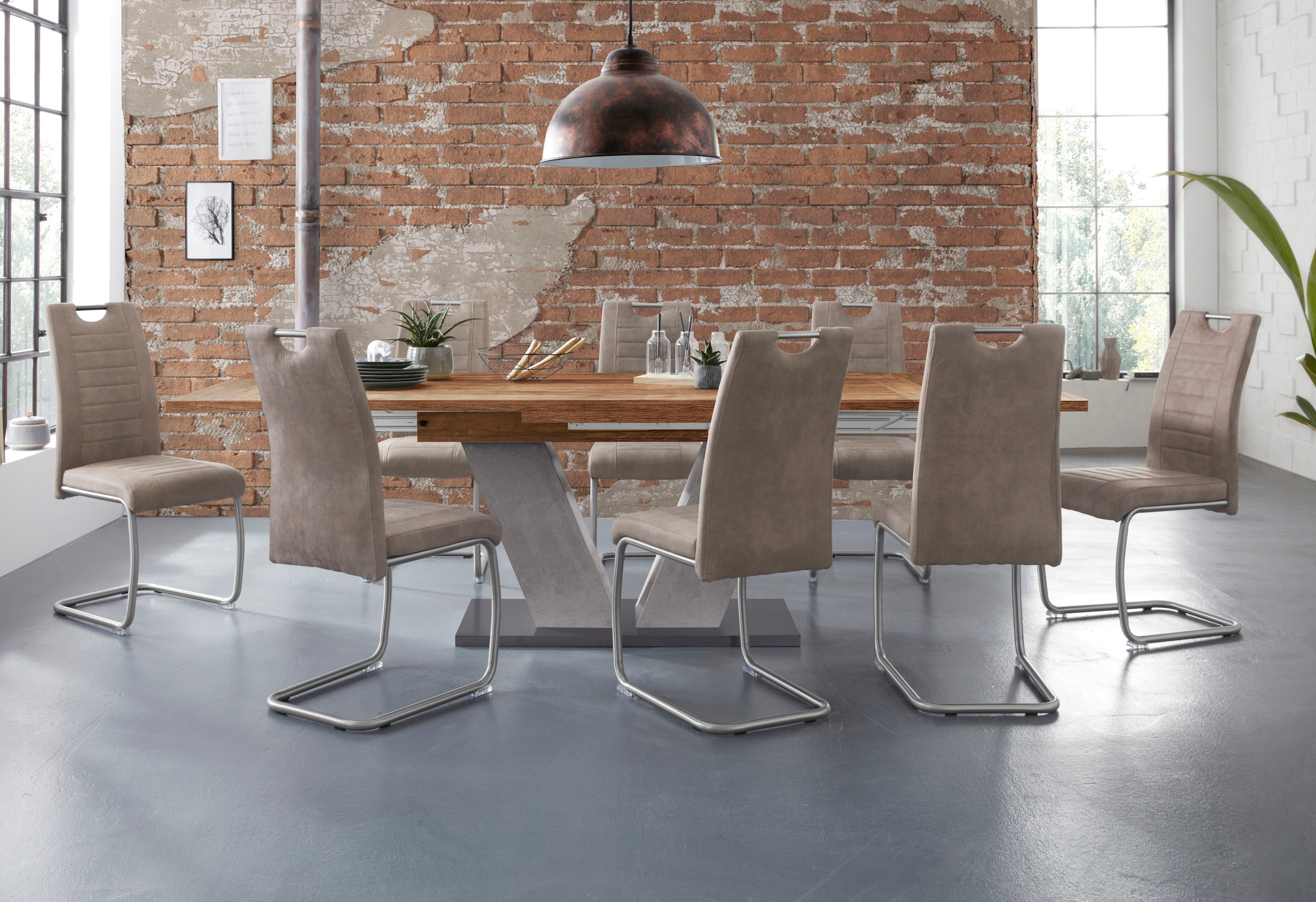 Mäusbacher Esstisch »Komfort Tisch TOPSELLER!« OTTOs Choice,  Mäusbacher Esstisch mit V Gestell und Bodenplatte