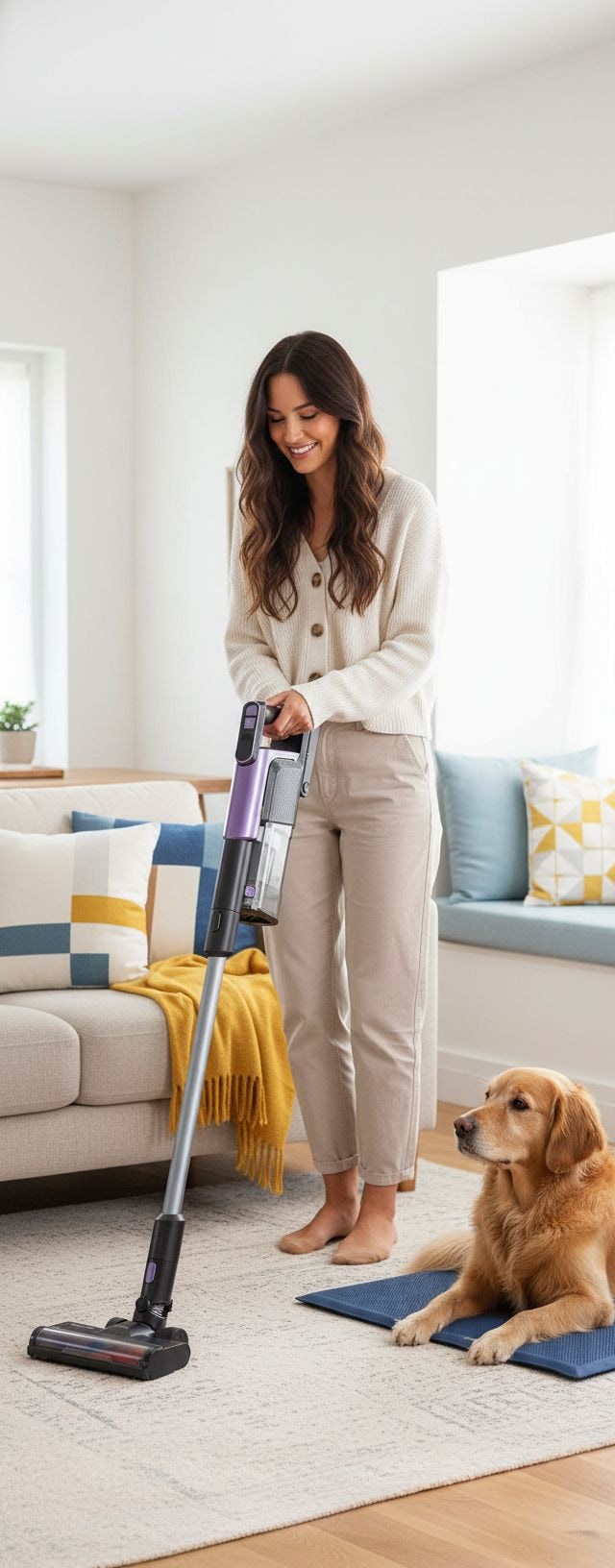 Hanseatic Akku-Bodenstaubsauger »HVS330700VBCJ inkl. Turbobürste, Wandhalterung, 700 ml Staubkapazität« mit HEPA 13 Filter und Motorschutzfilter, 330 W Leistung