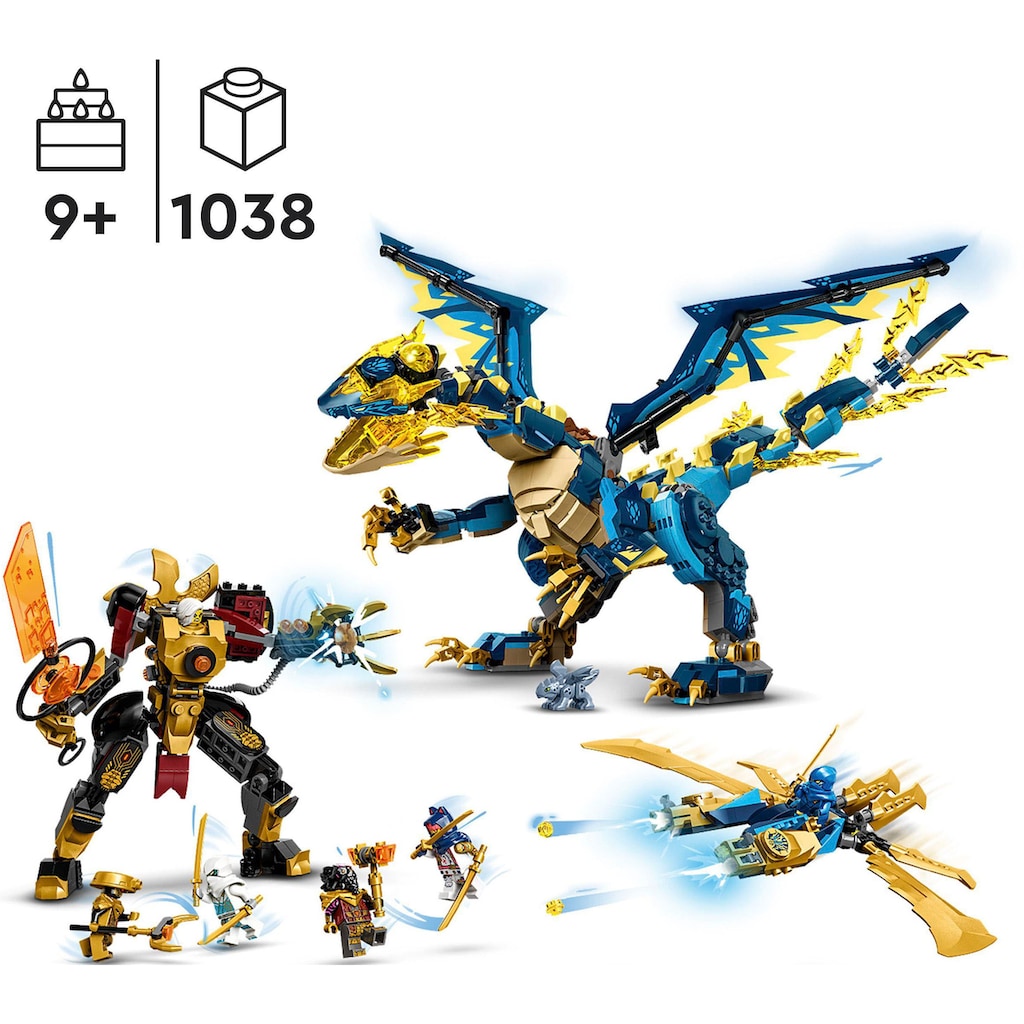 LEGO® Konstruktionsspielsteine »Kaiserliches Mech-Duell gegen den Elementardrachen (71796)«, (1038 St.)