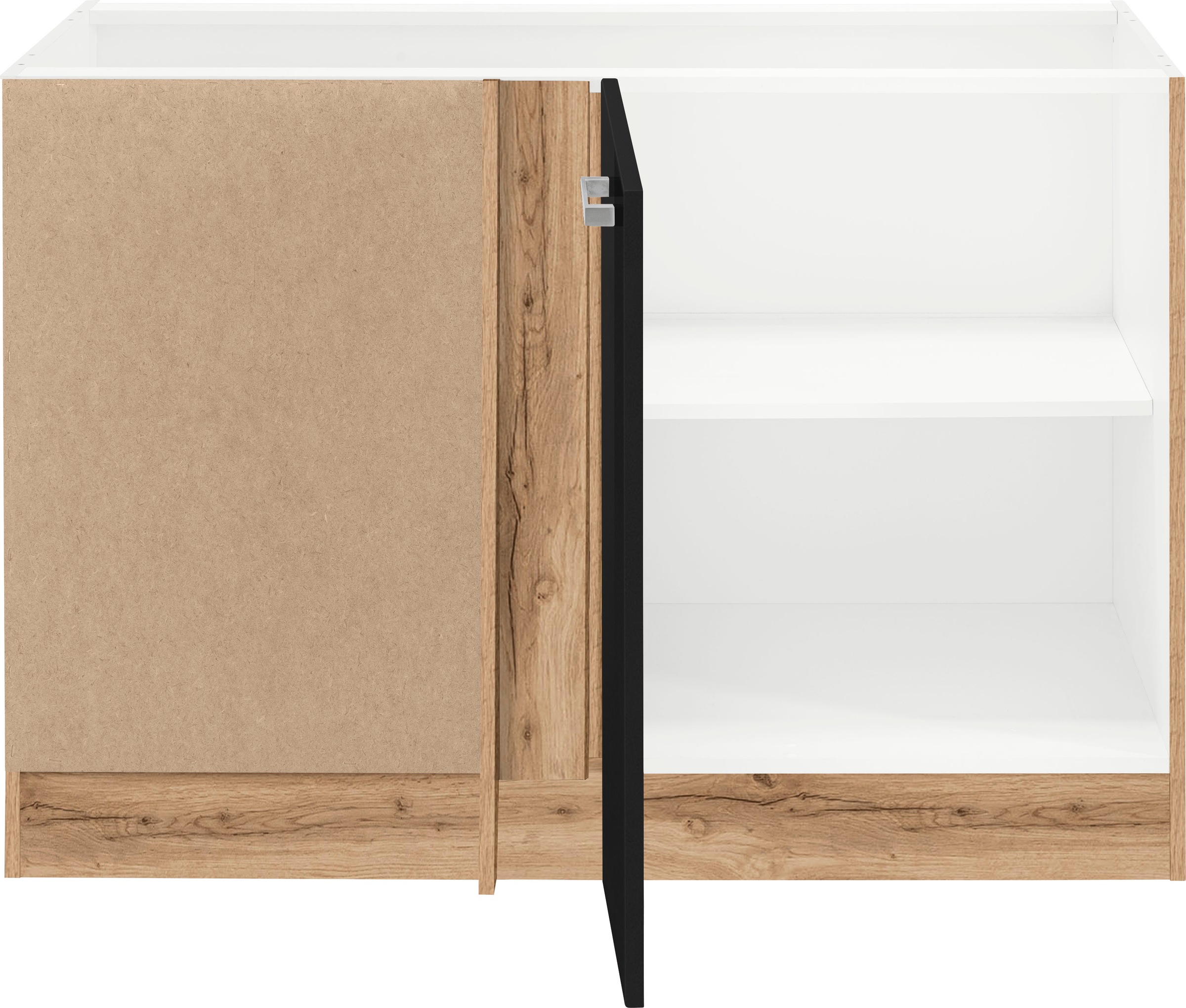 KOCHSTATION Eckunterschrank »KS-Tinnum«, 120 cm breit, MDF-Fronten, Metallgriffe, 1 Tür