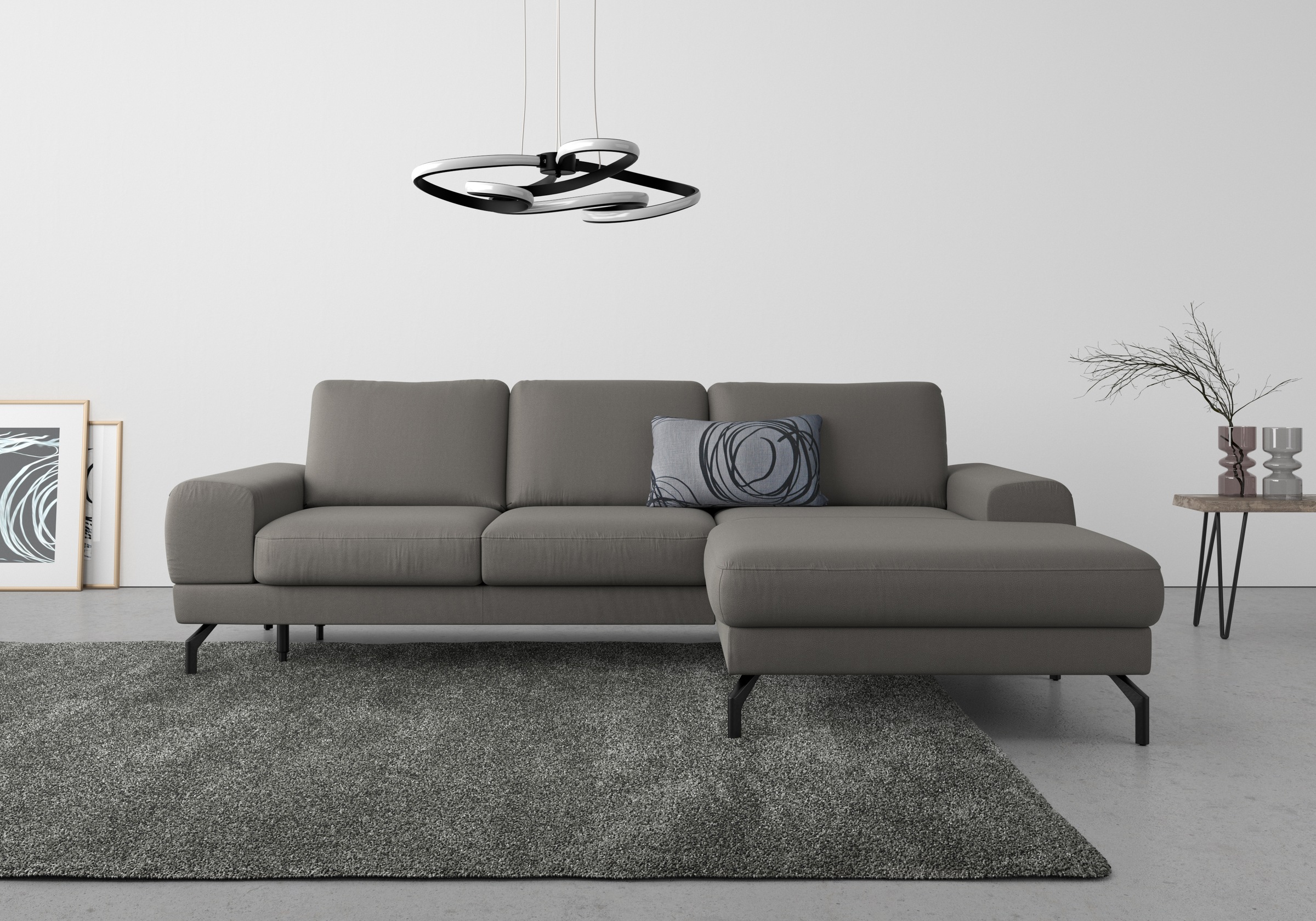 sit&more Ecksofa »Cinturo L-Form«, inklusive Sitztiefenverstellung und Federkern, Sitzhöhe 48 cm
