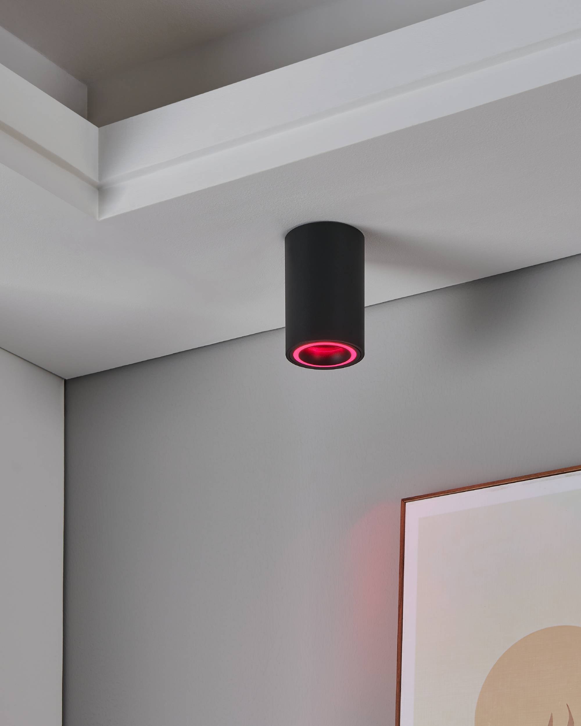 EGLO Aufbauleuchte »Carosso-Z Deckenlampe, ZigBee, App und Sprachsteuerung, dimmbar, Metal« GU10 1 Stk. Aufbauleuchte - H12 x Ø8 cm - schwarz - 1X4,9W inkl.