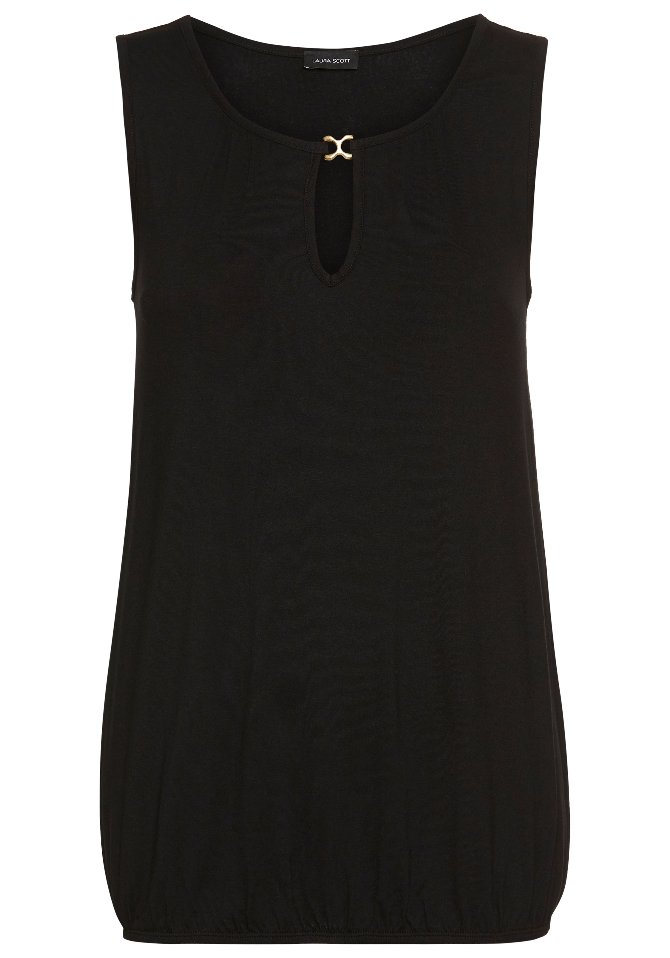Laura Scott Tanktop, mit dezenten Raffungen am Rundhals