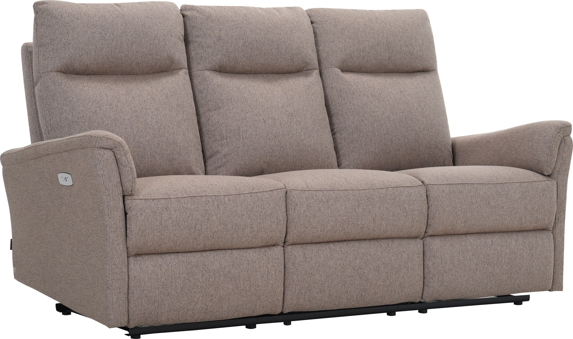 Home affaire 3-Sitzer »FINNARA, 3-Sitzer,elelektrische Relaxfunktion in 2 Sitzen, USB A/C« Liegefunktion 105°-135°, Federkern,