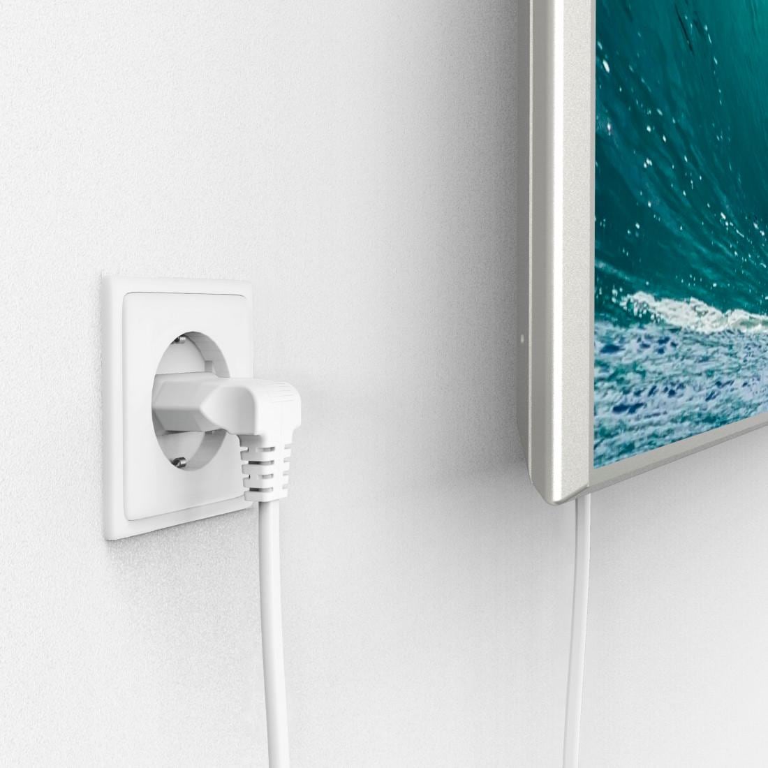 Hama Netzkabel »Netzkabel, beidseitig gewinkelt, Euro Stecker, Doppelnut, C7, 1,5 m«, Typ C (Eurostecker), 150 cm