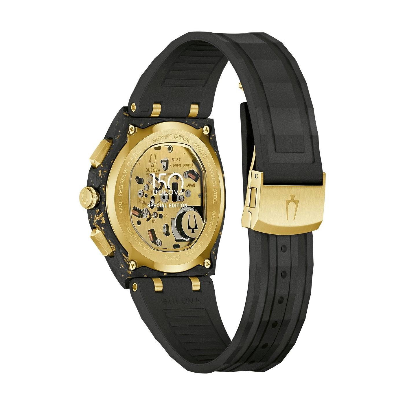 Bulova Chronograph »Curv« Quarzuhr, Armbanduhr, Herrenuhr, analog, Stoppfunktion