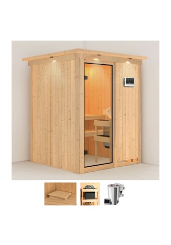 Karibu Sauna »Milaja«, (Set), 3,6-kW-Bio-Plug & Play Ofen mit externer Steuerung kaufen