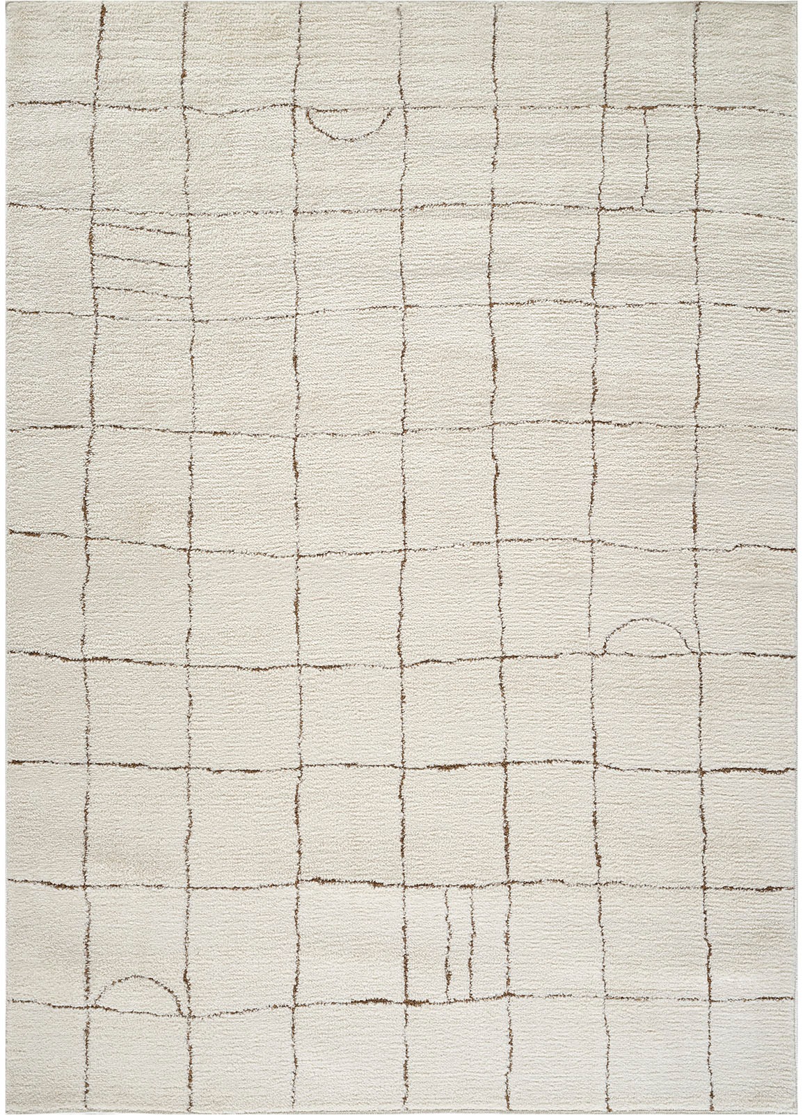 Livabliss Teppich »INCHON« rechteckig 14 mm Höhe Skandinavischer Teppich mit Karomuster, Kurzflor Wohnzimmerteppich