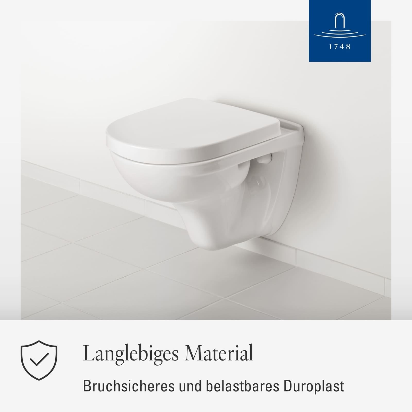 Villeroy & Boch WC-Sitz »WC-Sitz O.novo 423 x 368 x 51 mm weiß« 1 Stk. tlg. Kein SoftClose, Kein QuickRelease