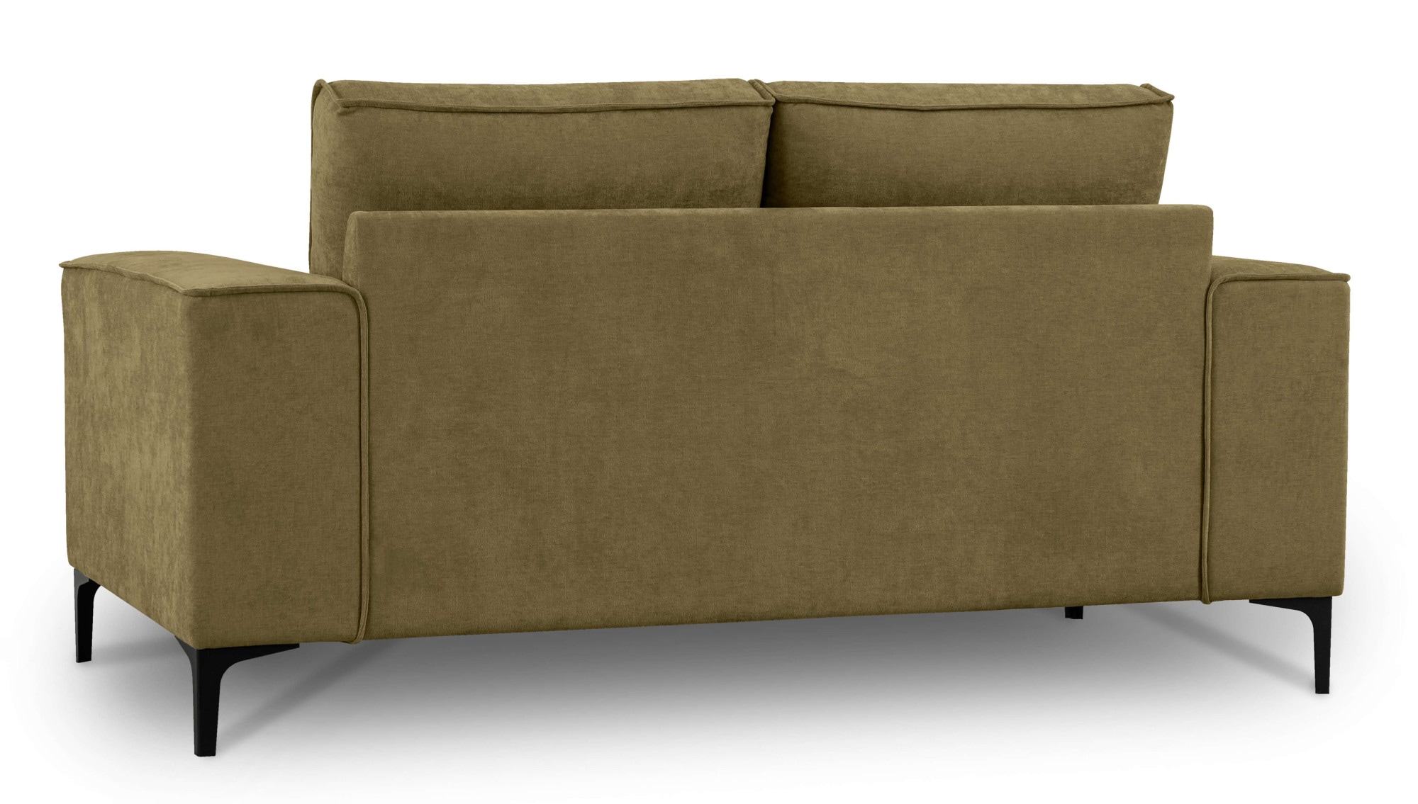 Places of Style 2-Sitzer »Kompaktsofa Oland, Struktur, Flachgewebe, Luxus-Microfaser, Boucle«, 164 cm, Wellenunterfederung, Skandi-Design, Metallfüße