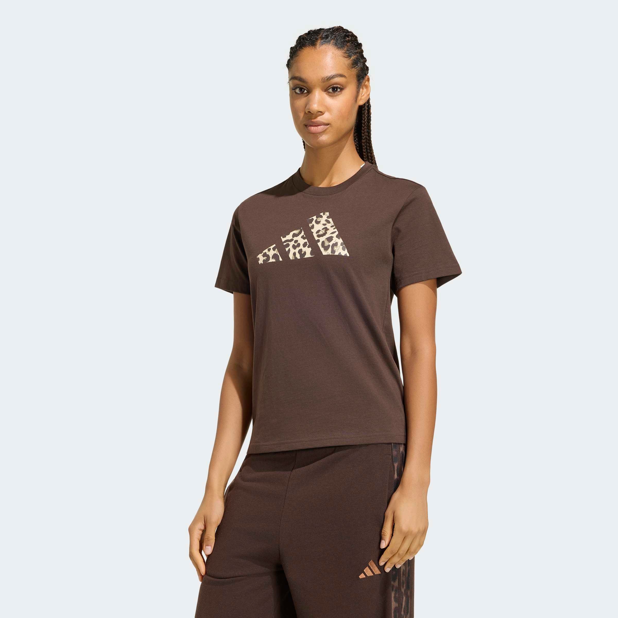 adidas Sportswear T-Shirt »GRAPHIC MIT ANIMALPRINT« mit Rundhalsausschnitt, ohne Verschluss, sportlicher Stil