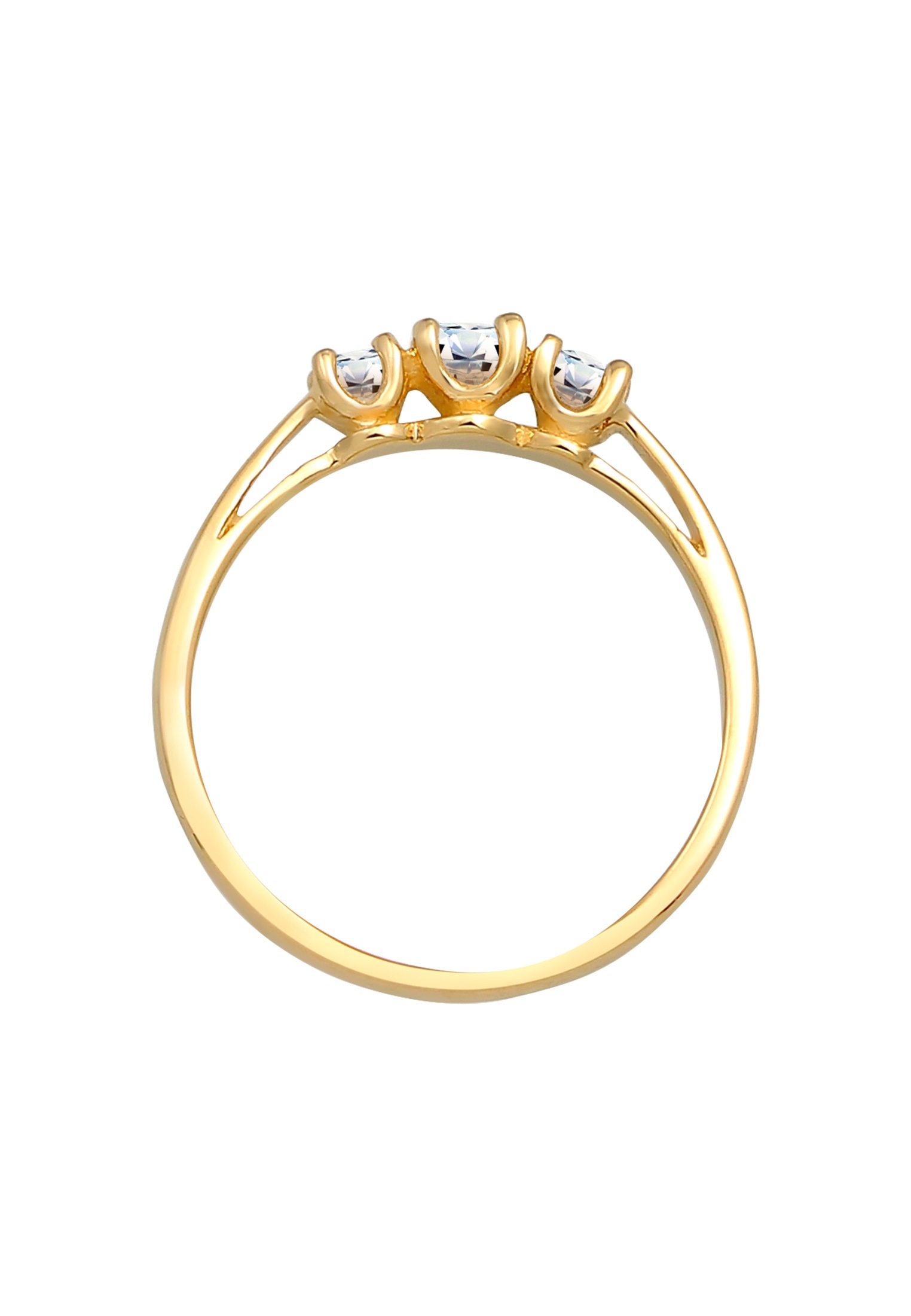 Elli DIAMONDS Verlobungsring »Ring Diamant Weiß Brillantschliff (0.023 ct) 585 Gelbgold«