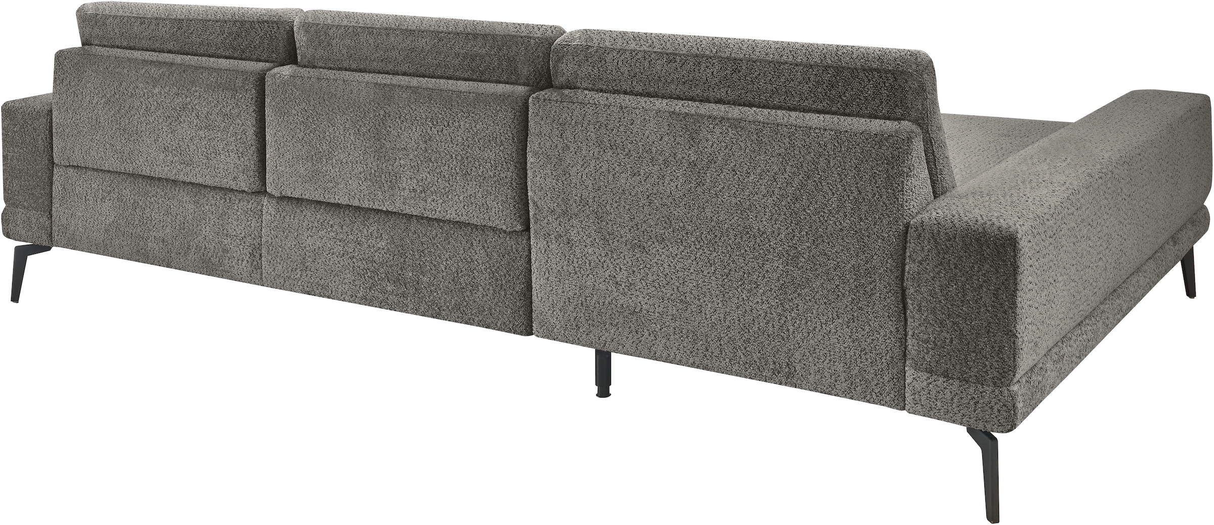set one by Musterring Ecksofa »SO 3600 optimaler Sitzkomfort in Federkern o. Kaltschaum, 2 Sitzhöhen«, Sitzhöhe 44 cm, Federkern, B 293 x T 180 cm, Kama anthrazit