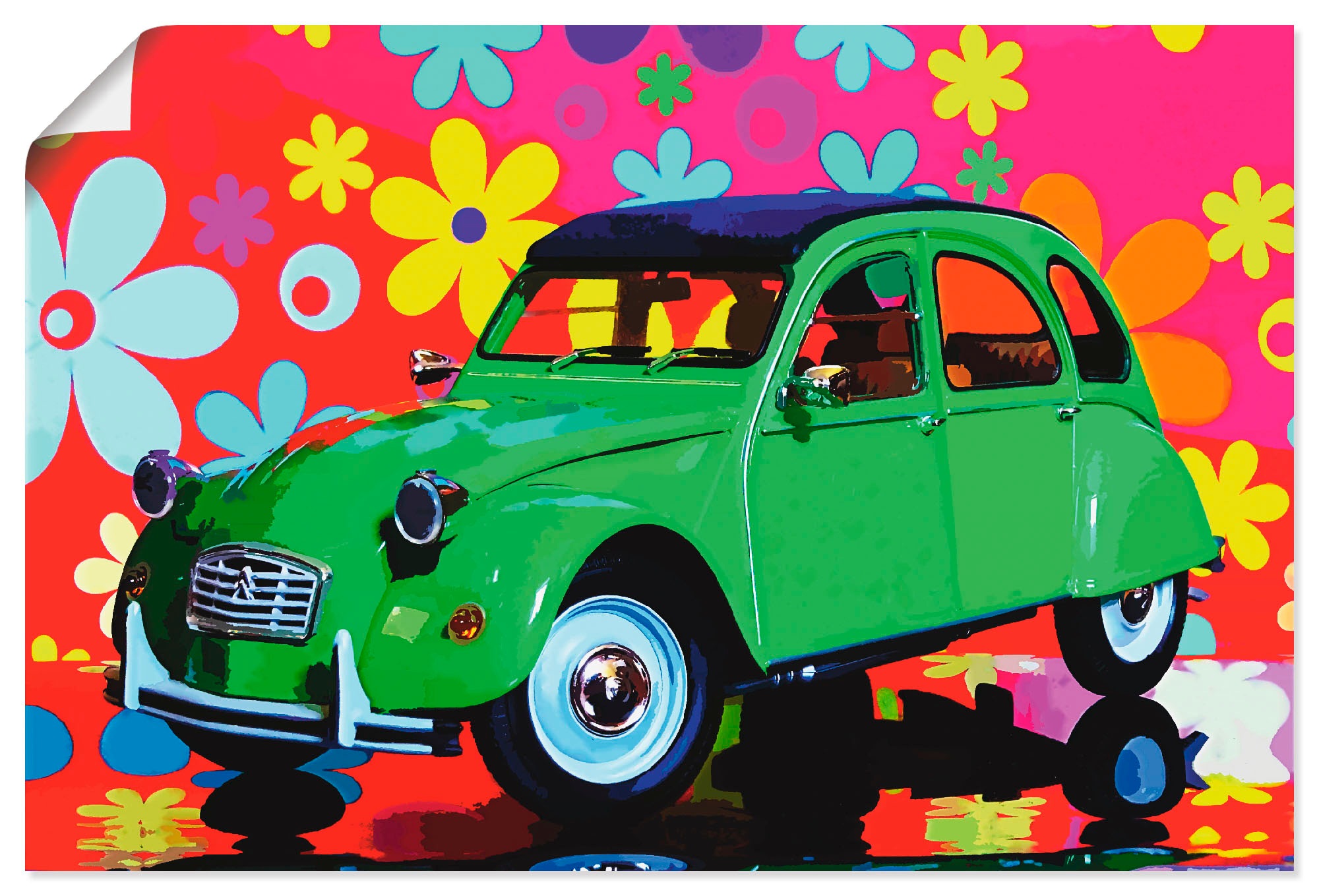 Wandbild »CitroÃ«n 2CV grün«, Auto, (1 St.), als Alubild, Outdoorbild, Leinwandbild,...