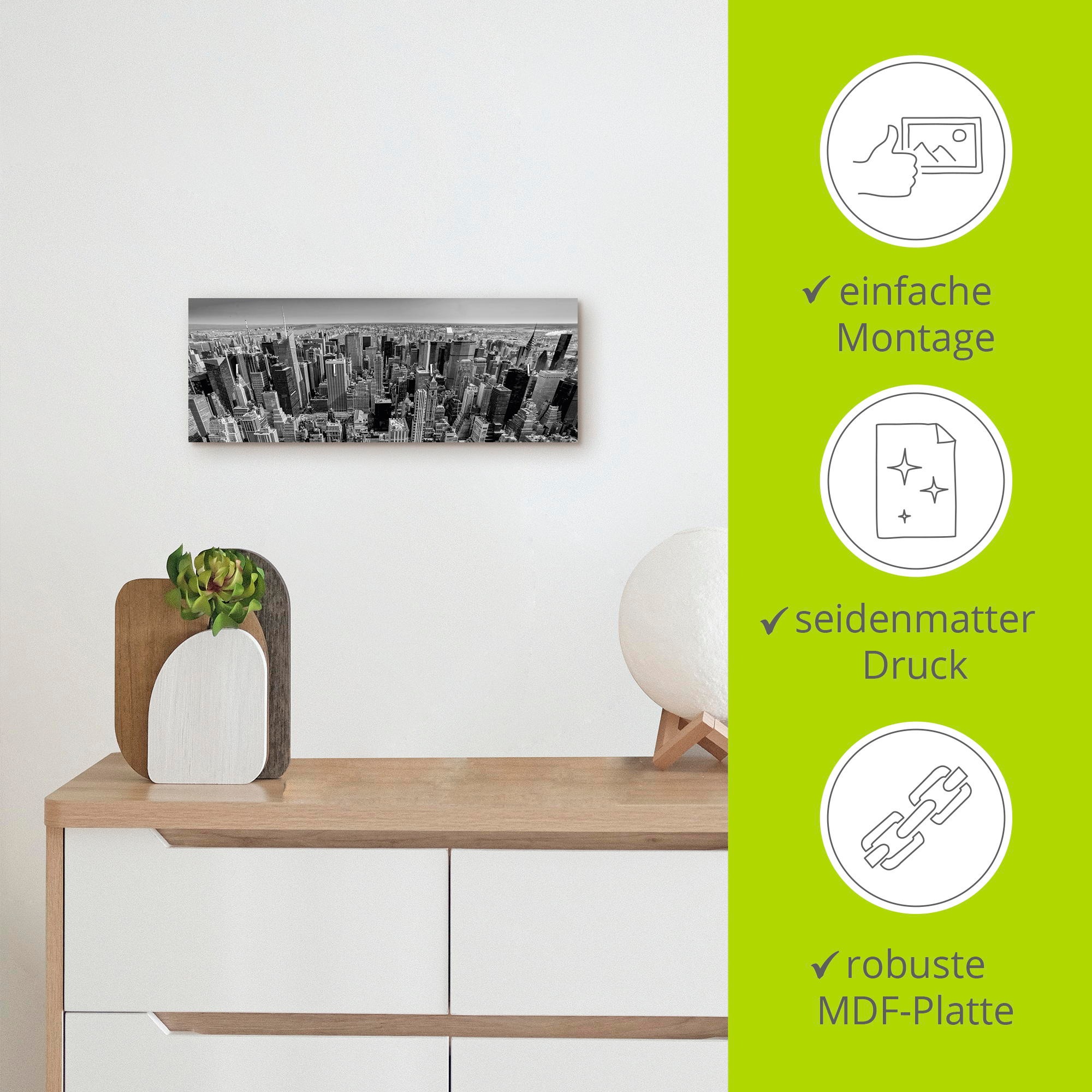 Artland Hakenleiste »Luftbild von Manhattan New York City USA«, MDF