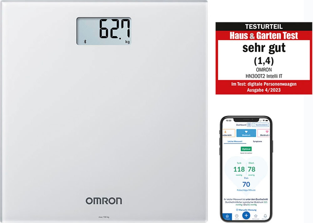 Omron Personenwaage »OMRON HN300T2 Intelli IT«, mit kostenloser App