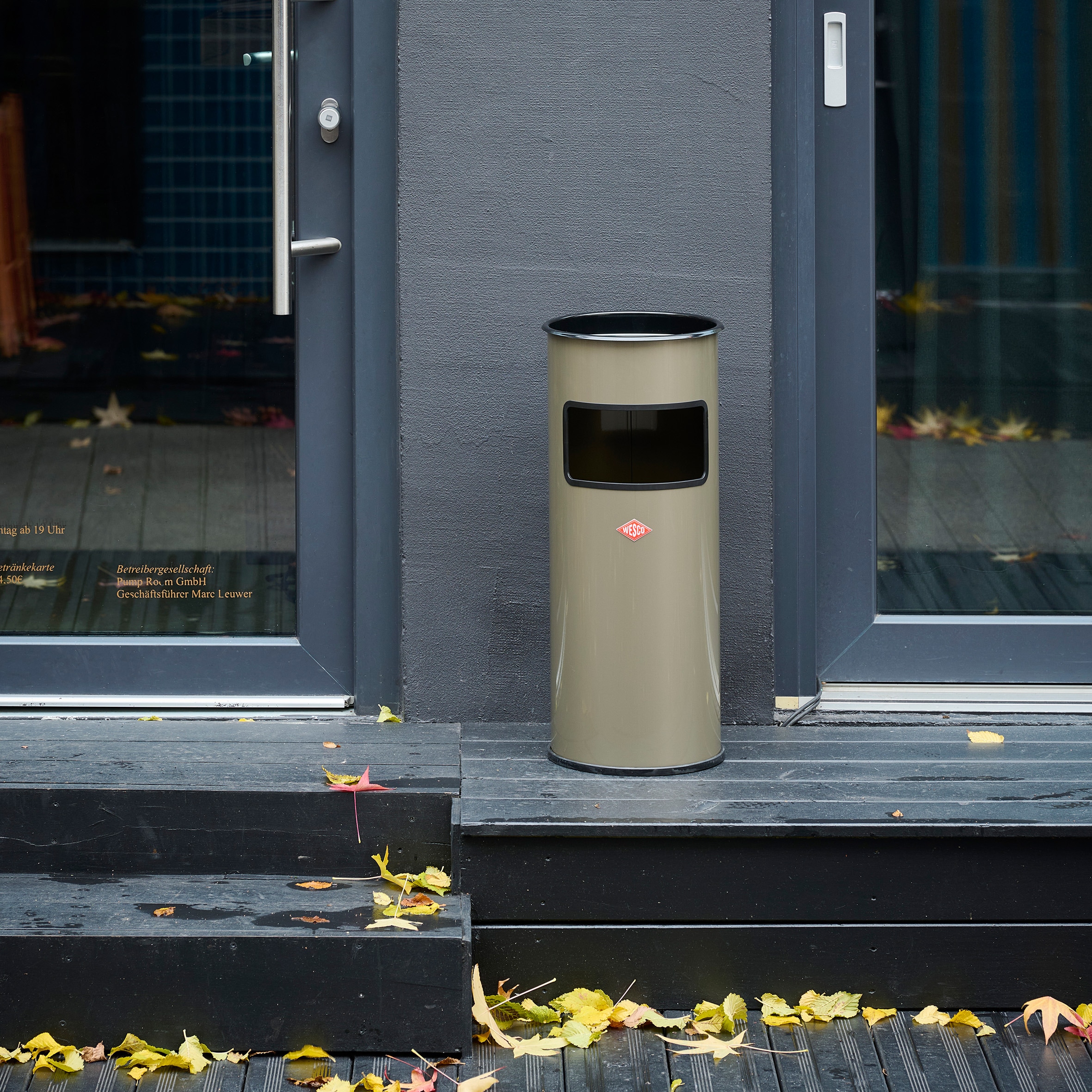 WESCO Aschenbecher »Standascher 30 L, mit Sieb« 1 Behälter mit Einwurfschlitz und herausnehmbarem Sieb