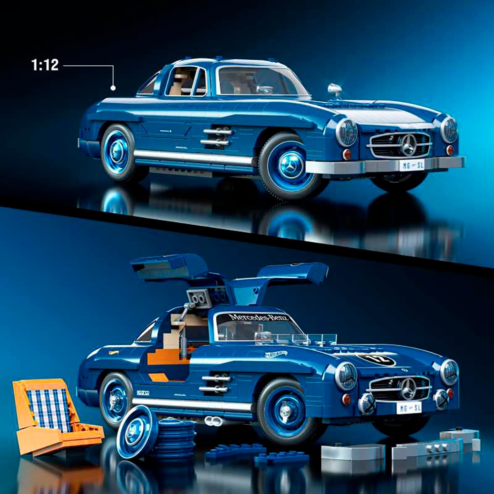 Mattel® Modellbausatz »Mattel Brick Shop Hot Wheels, PREMIUM SERIES MERCEDES-BENZ« 1.600 Stk. tlg. 1:12
