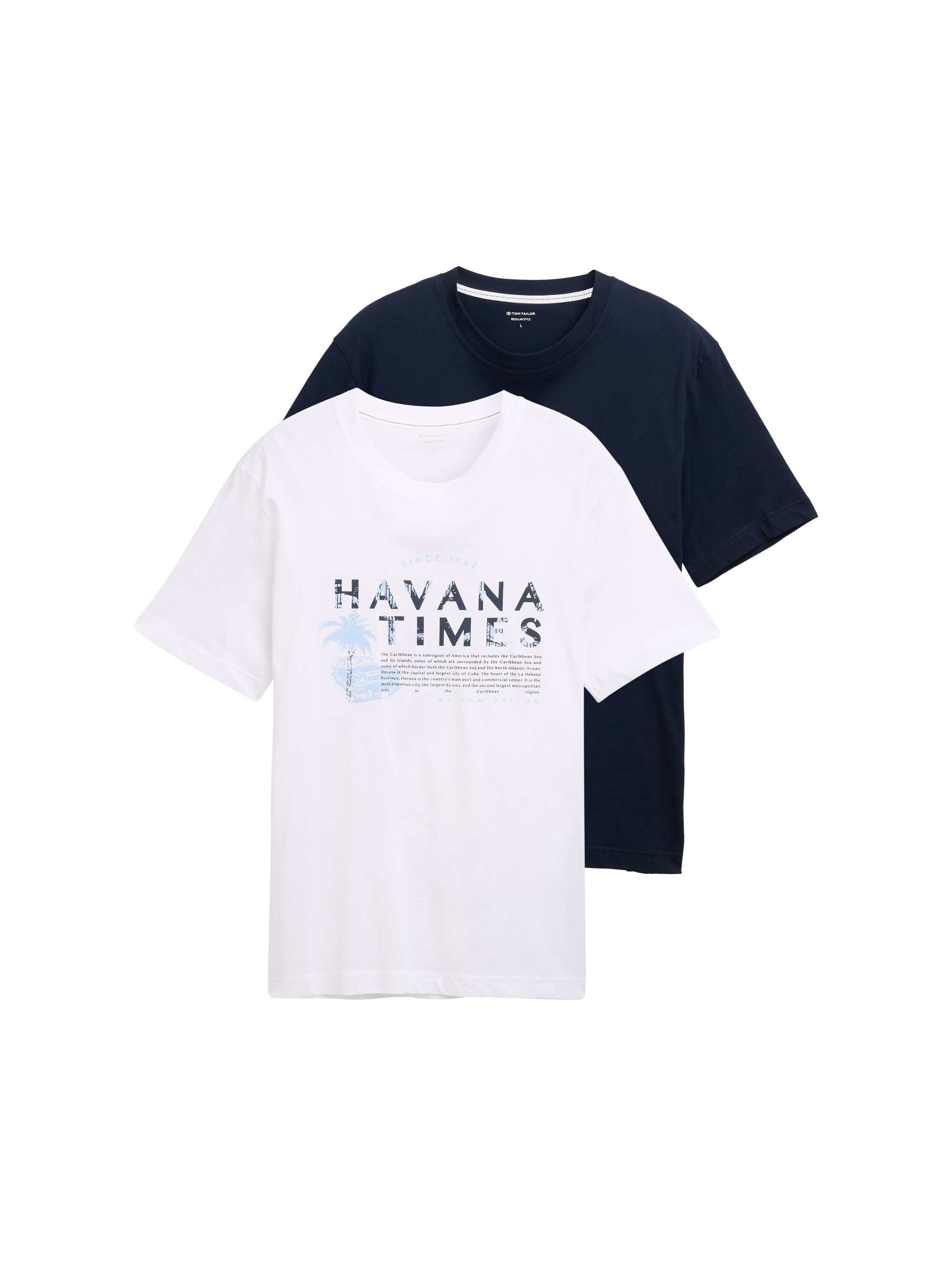 TOM TAILOR T-Shirt, (Packung, 2 tlg.), mit Frontprint