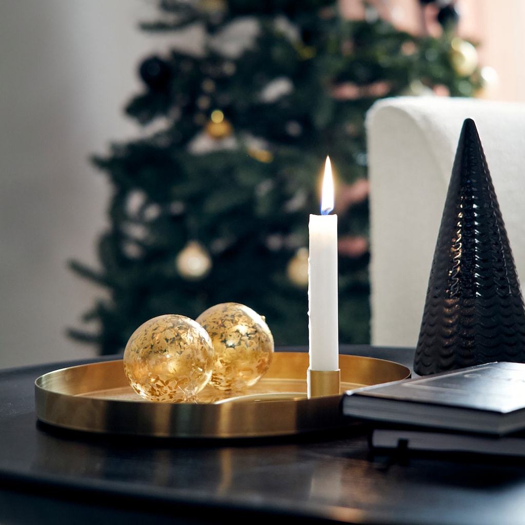 Guido Maria Kretschmer Home&Living Weihnachtsbaumkugel »Sannah, Christbaumschmuck, Christbaumkugeln aus Glas«, (Set, 3 St.), Weihnachtsdeko, mundgeblasen und handdekoriert