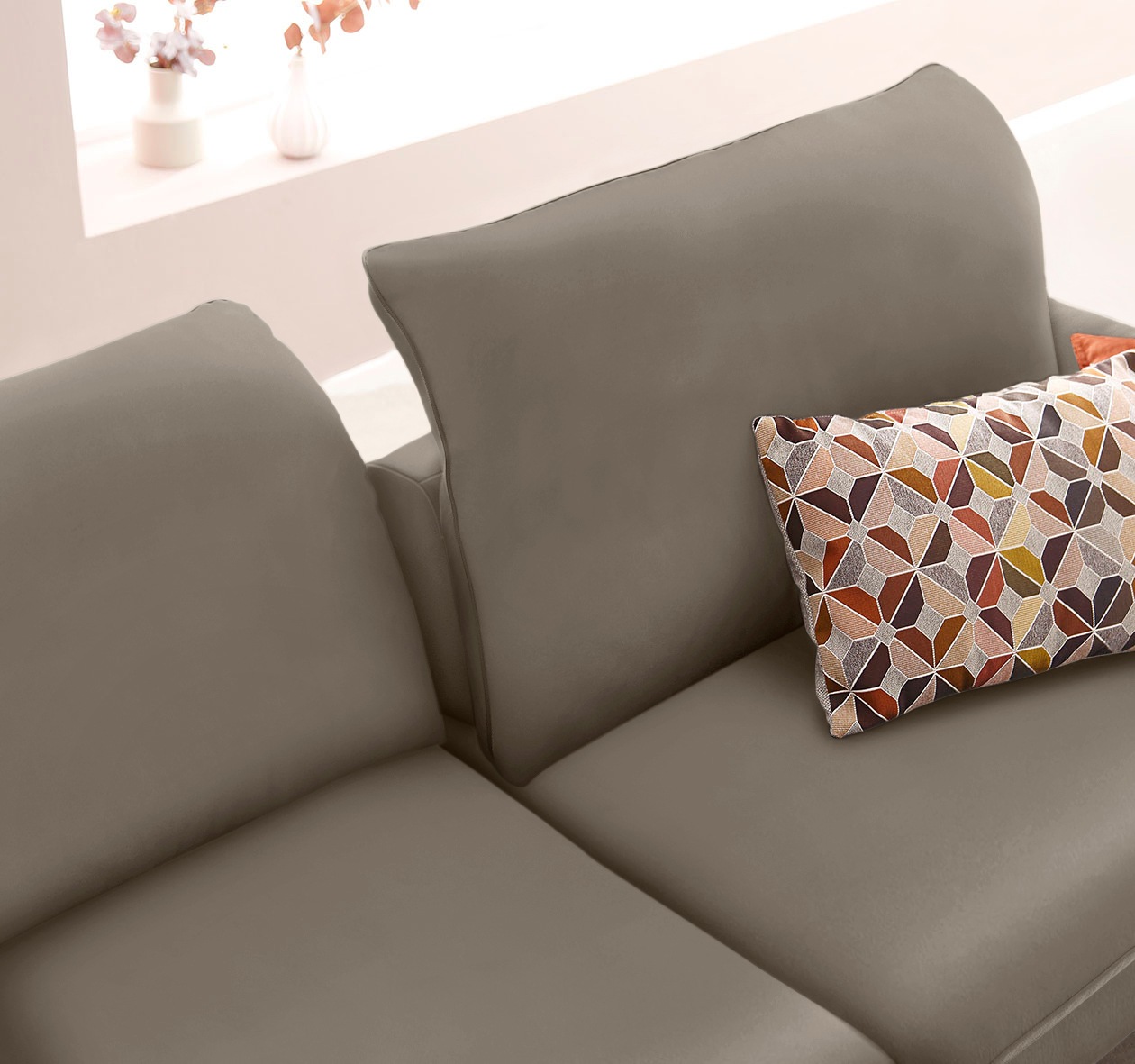 W.SCHILLIG Ecksofa »enjoy&MORE, Designsofa, elegant und bequem, L-Form«, mit Sitztiefenverstellung, Füße Chrom glänzend, Breite 294 cm