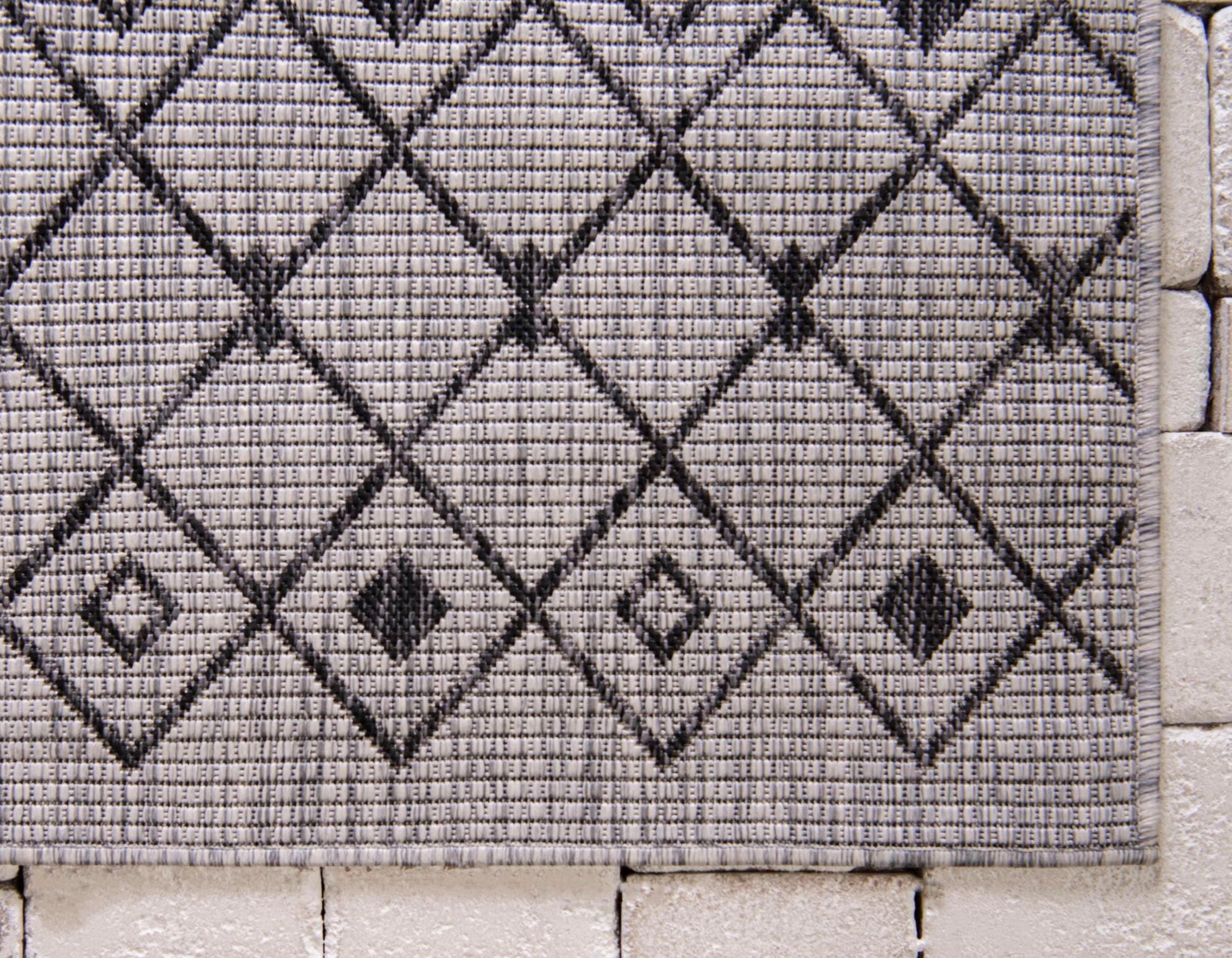 Myflair Möbel & Accessoires Teppich »Outdoor Crosses, LAGERRÄUMUNG!« rechteckig 4 mm Höhe Flachgewebe, Rauten Muster, In- und Outdoor geeignet