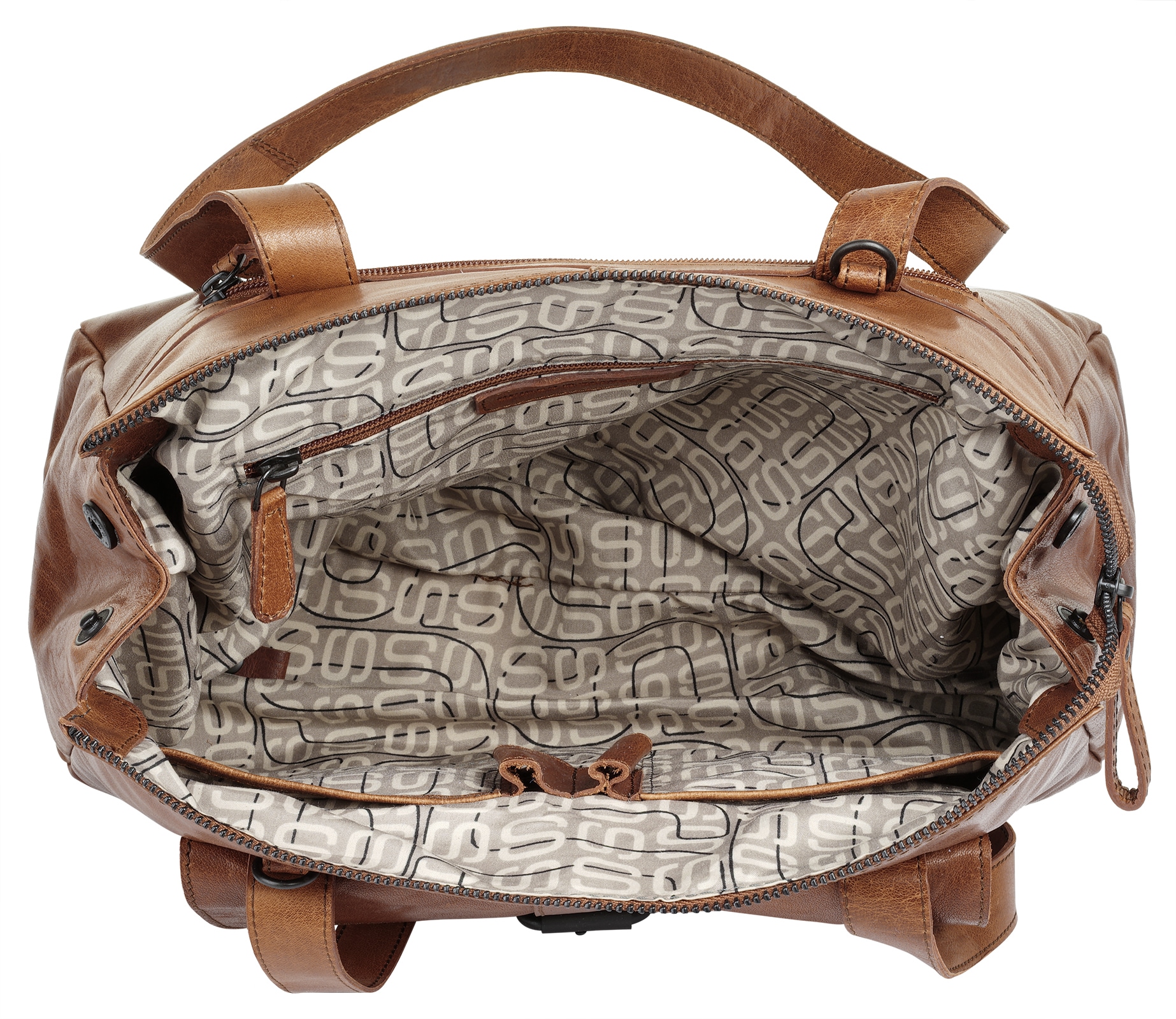 Spikes & Sparrow Henkeltasche, echt Leder