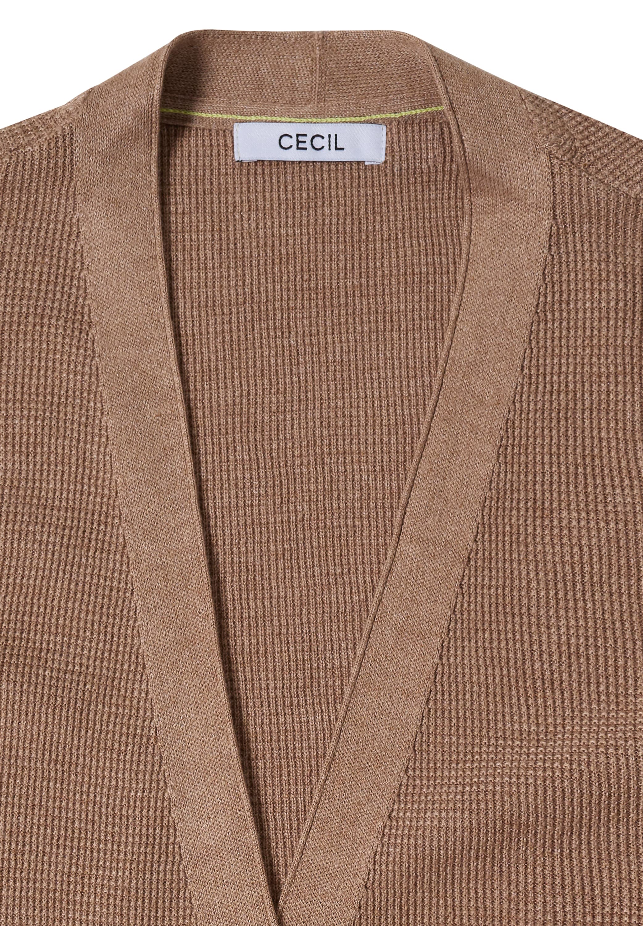 Cecil Strickjacke mit Struktur in Waffeloptik
