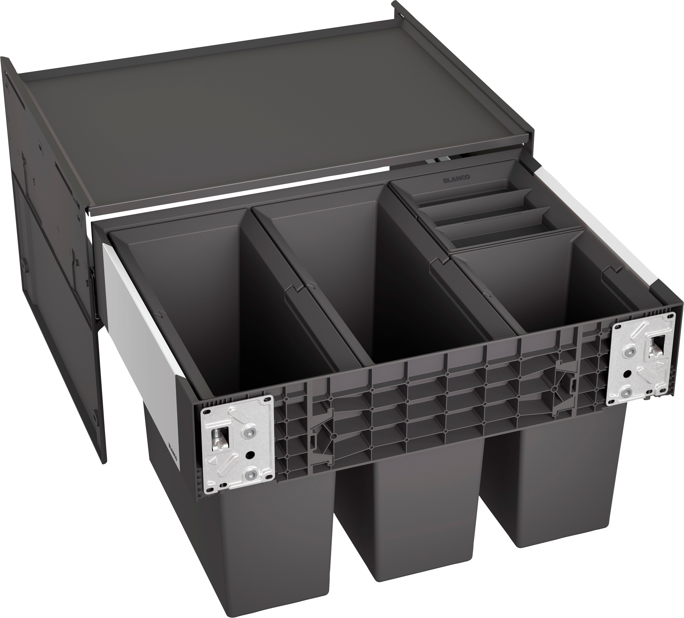 Blanco Mülltrennsystem "Select II 60/4" 4 Behälter Kunststoff, Stahlblech, 600 mm Untermass