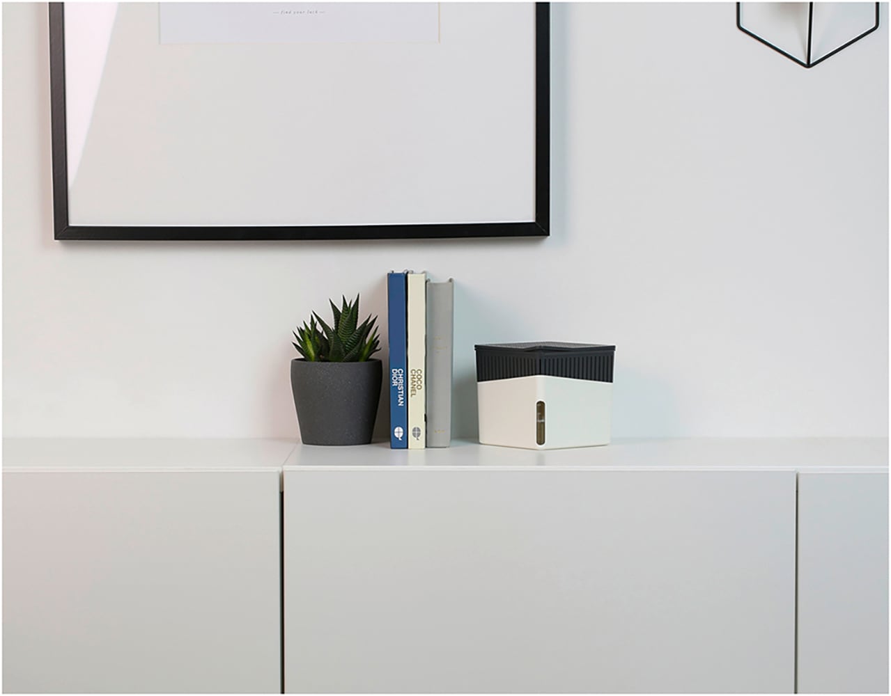 WENKO Luftentfeuchter »Modell Cube«, für 40 m³ Räume, Tank 0,8 l, mit 2 x 500 g Entfeuchter-Blöcken