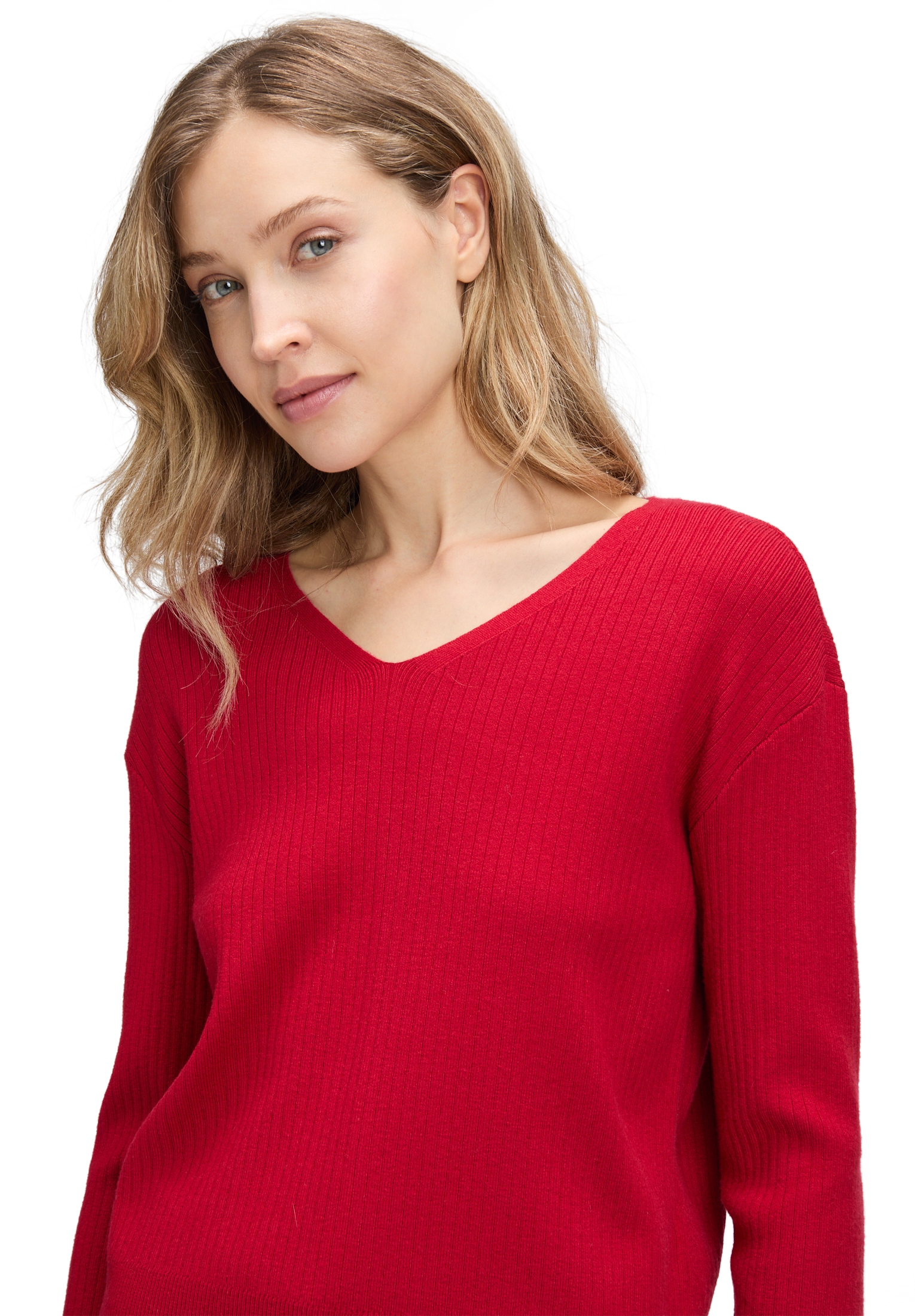 Betty Barclay Rundhalspullover »Feinstrickpullover mit V-Ausschnitt«