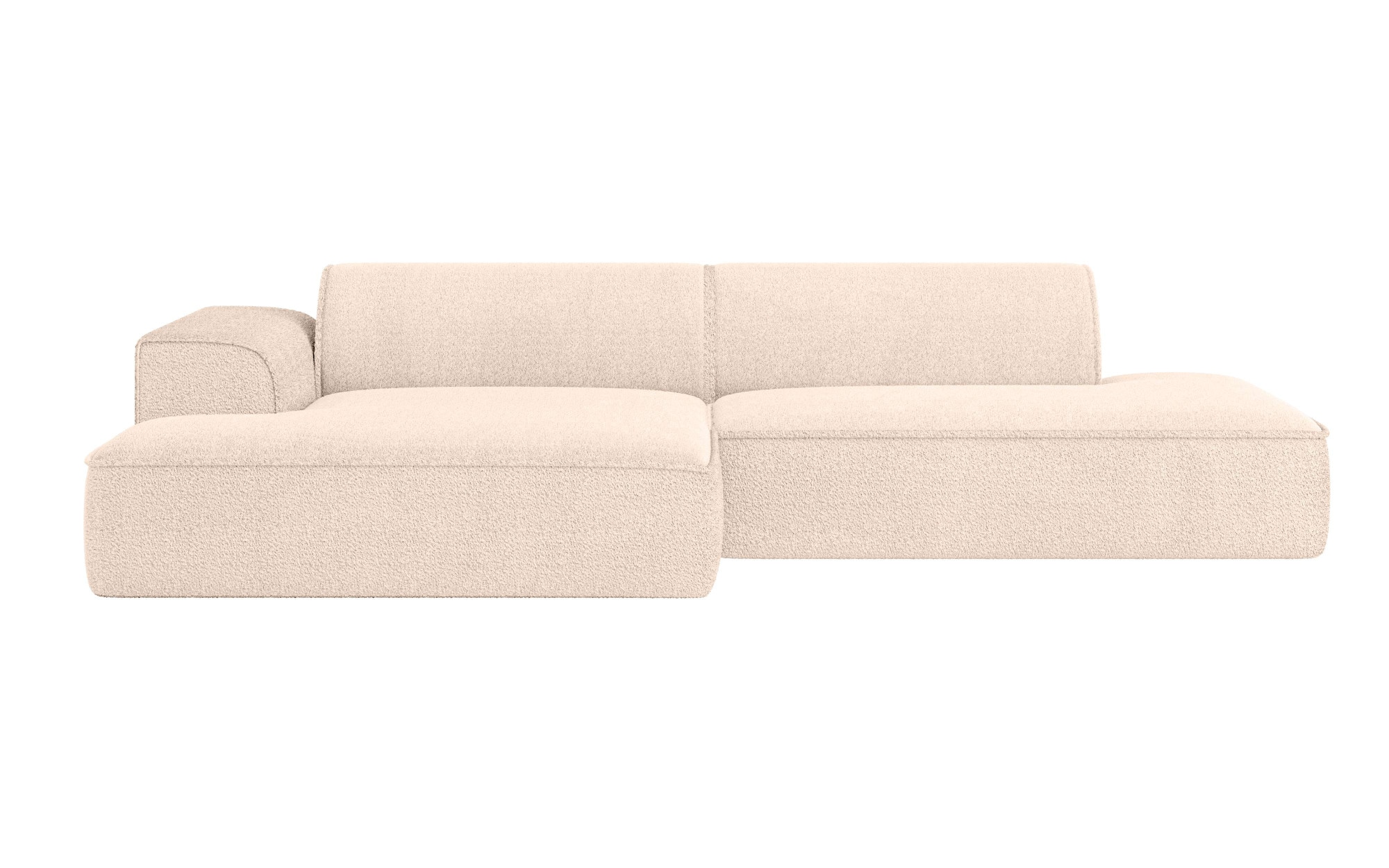 andas Ecksofa »TORSTAD mit Keder, moderne Optik, Polsterecke L-Form«, extra große Recamiere im loungigen Stil, in Bouclé und Cord