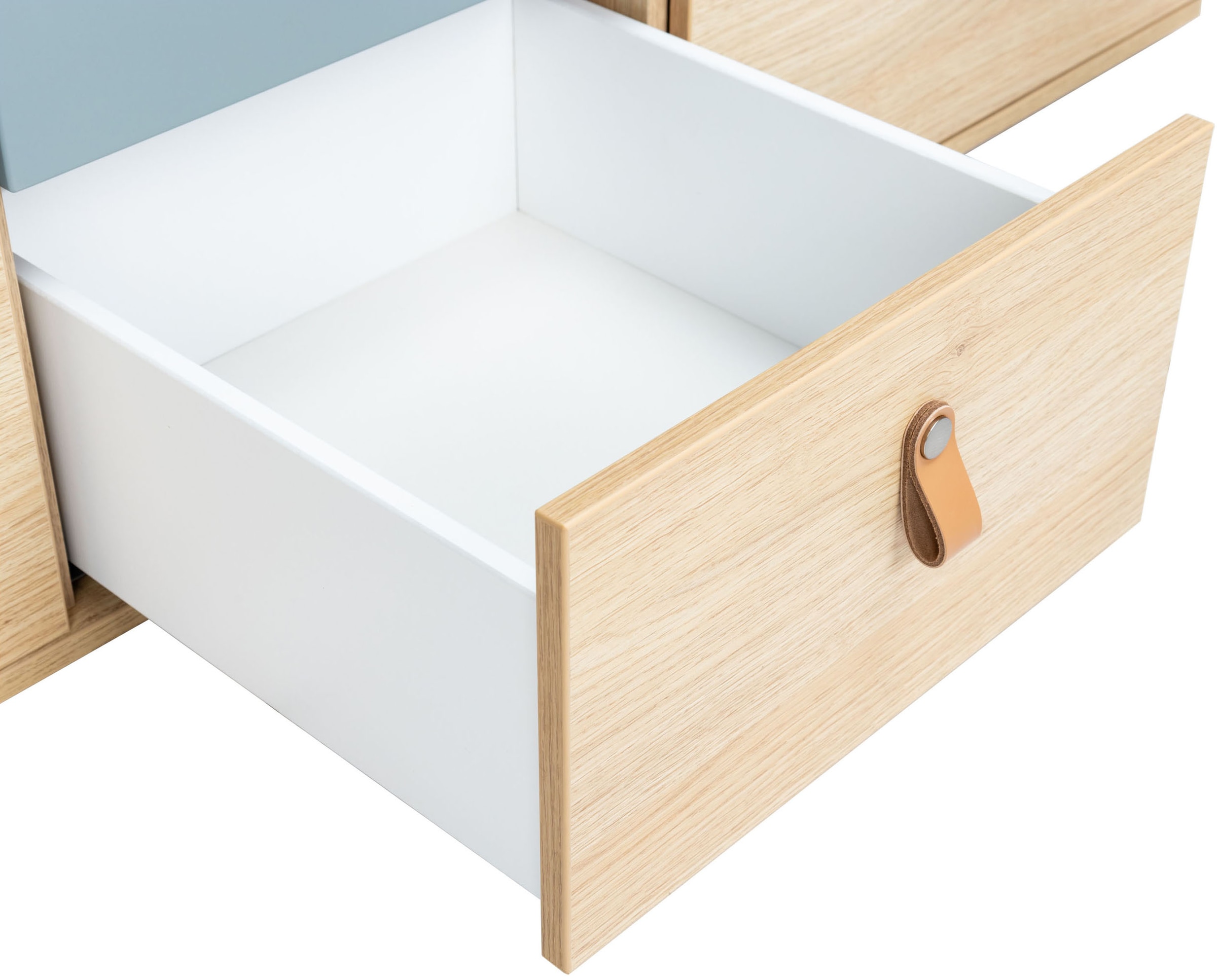 arthur berndt Babyzimmer-Komplettset »Babyzimmer-Set »Roofy« 3-teilig mit 2-türigem Kleiderschrank«, (Set, 3 tlg., Babymöbel-Set »Roofy« Kleiderschrank,Kinderbett+Wickelkommode)
