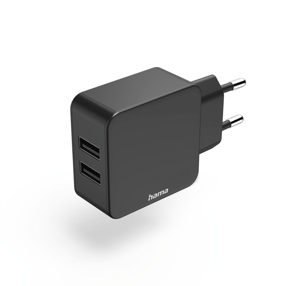 USB-Ladegerät »2 fach Ladegerät, USB A Netzteil, 2,4 A, Universaladapter, 12 W«