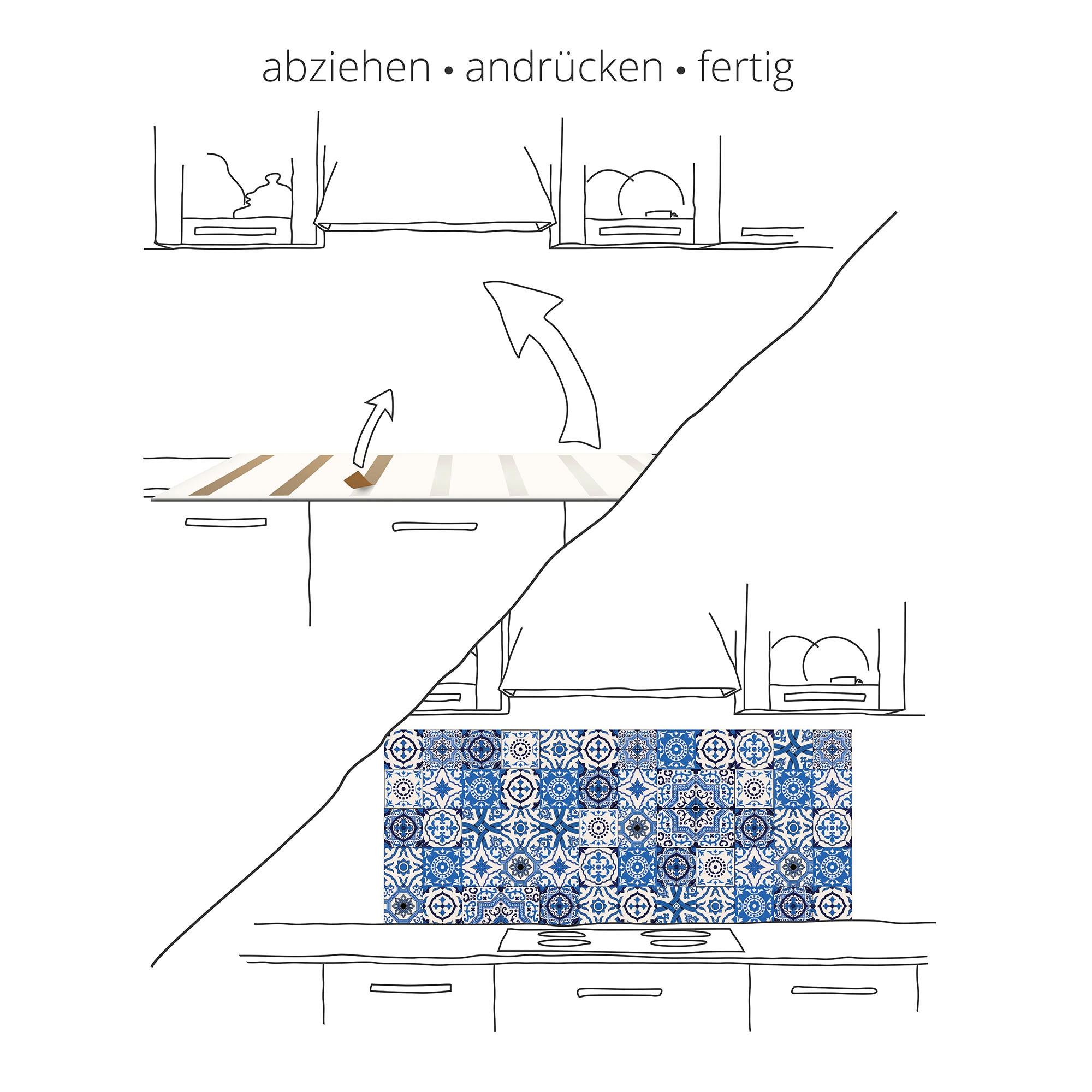 Artland Küchenrückwand »Bergsee«, (1 tlg.), Alu Spritzschutz mit Klebeband, einfache Montage