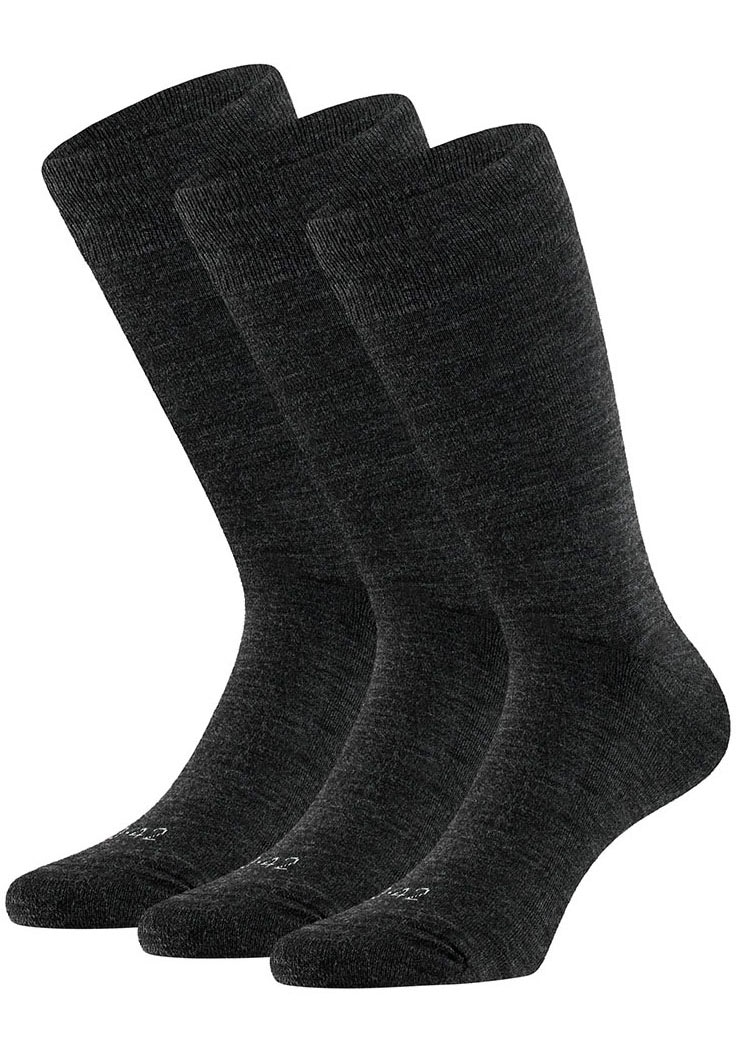 Apollo Basicsocken, (3er Pack), mit Stickerei