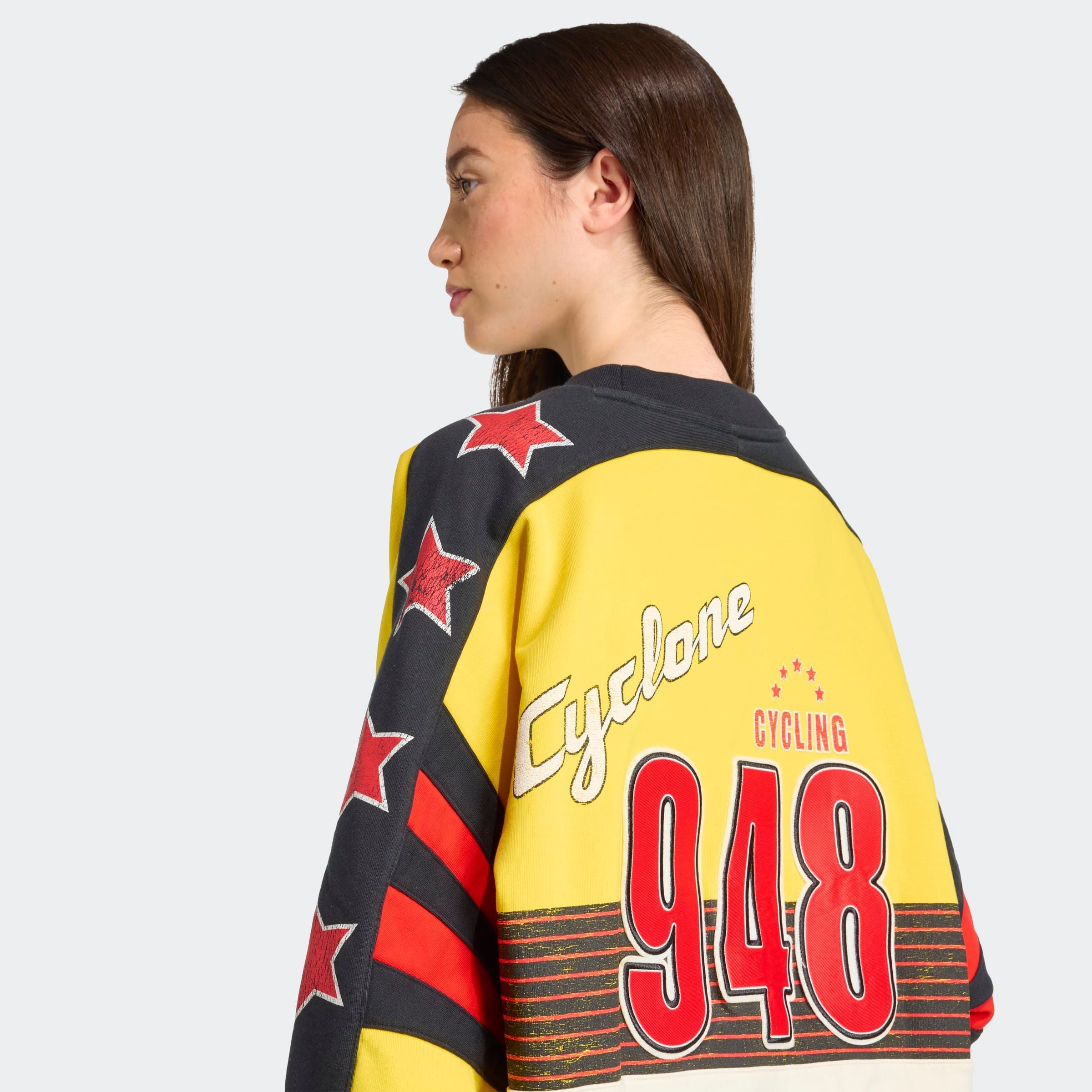adidas Originals Sweatshirt »CYCLING CREW«, Oversize - Sweat mit auffälligem Grafiken,Vintage-Radsport-Vibe